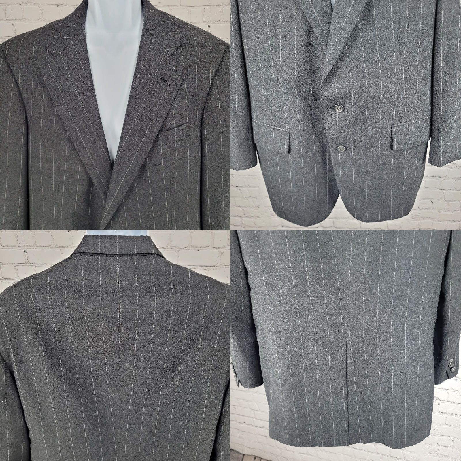 Ralph Lauren VINTAGE Ralph Lauren Blazer Polo University Club Gray Wool 100% Virgin Wool Notch Lapel Single-Breasted Two-Button Classic fit Men 40 Regular Size Size US L / EU 52-54 / 3 - 8 Thumbnail