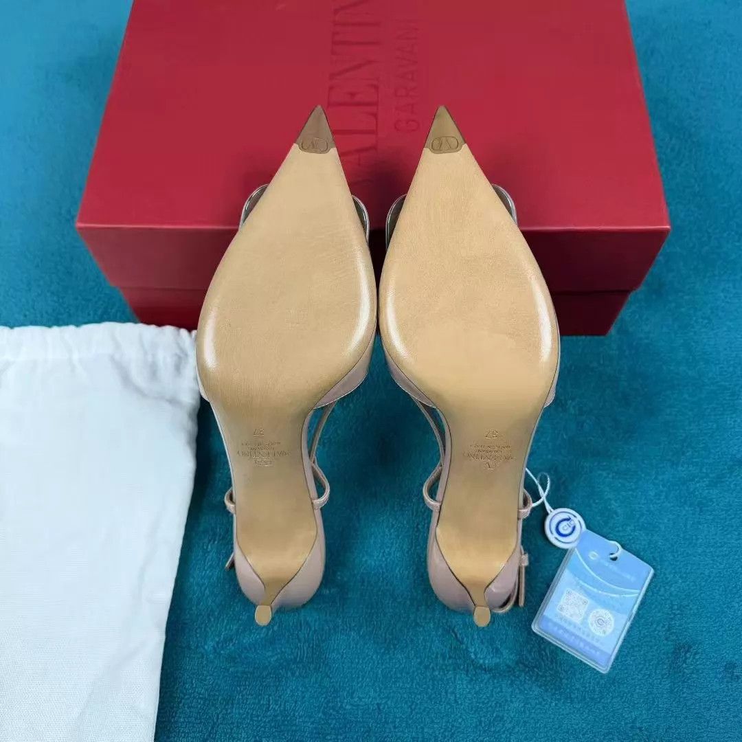 Valentino Valentino Patent Back Tie Stiletto Cinnamon Pink Size US 6.5 / IT 36.5 - 5 Thumbnail