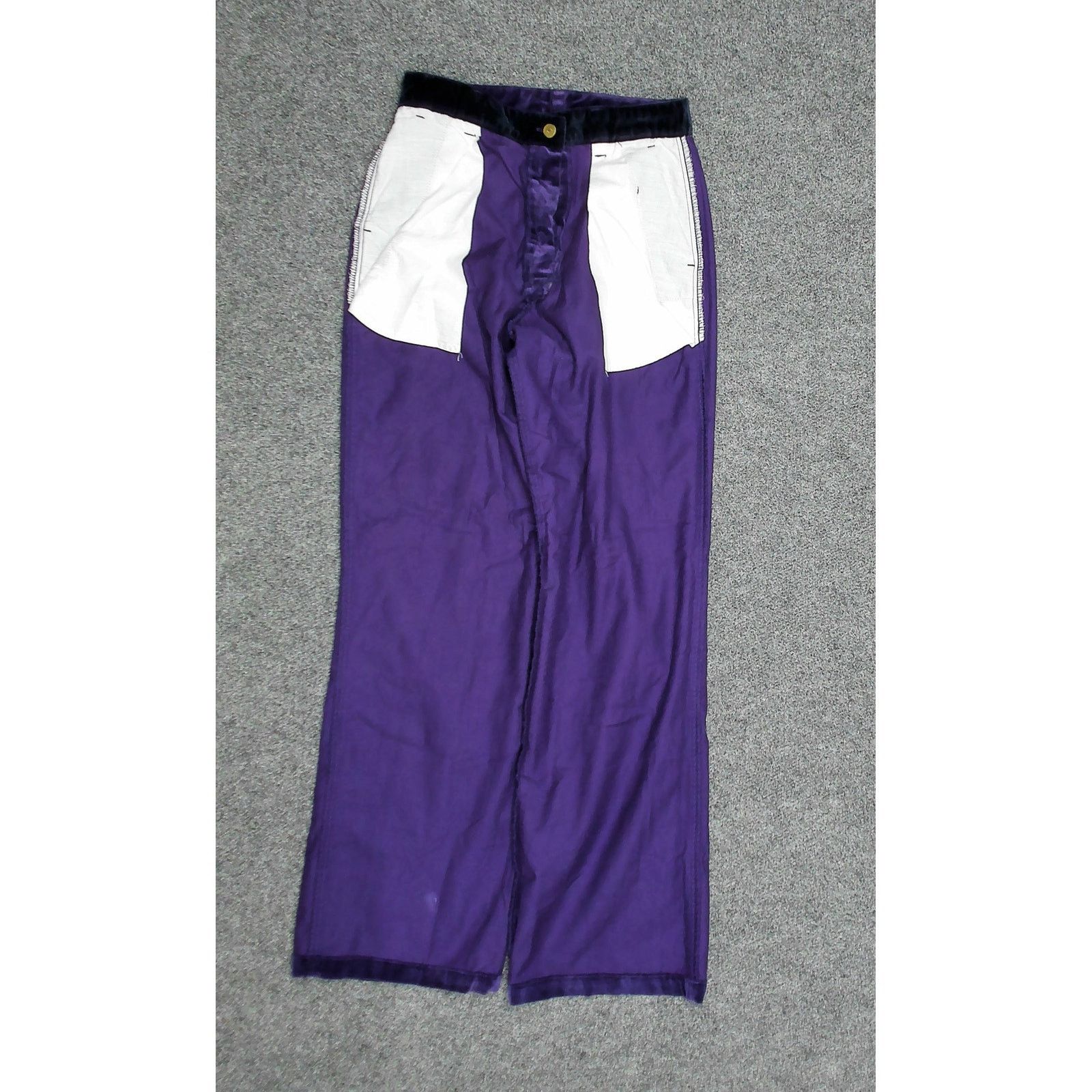 Tommy Hilfiger 90s Tommy Hilfiger Purple Velvet Wide Leg Pants 4 Size 27" / US 4 / IT 40 - 6 Thumbnail