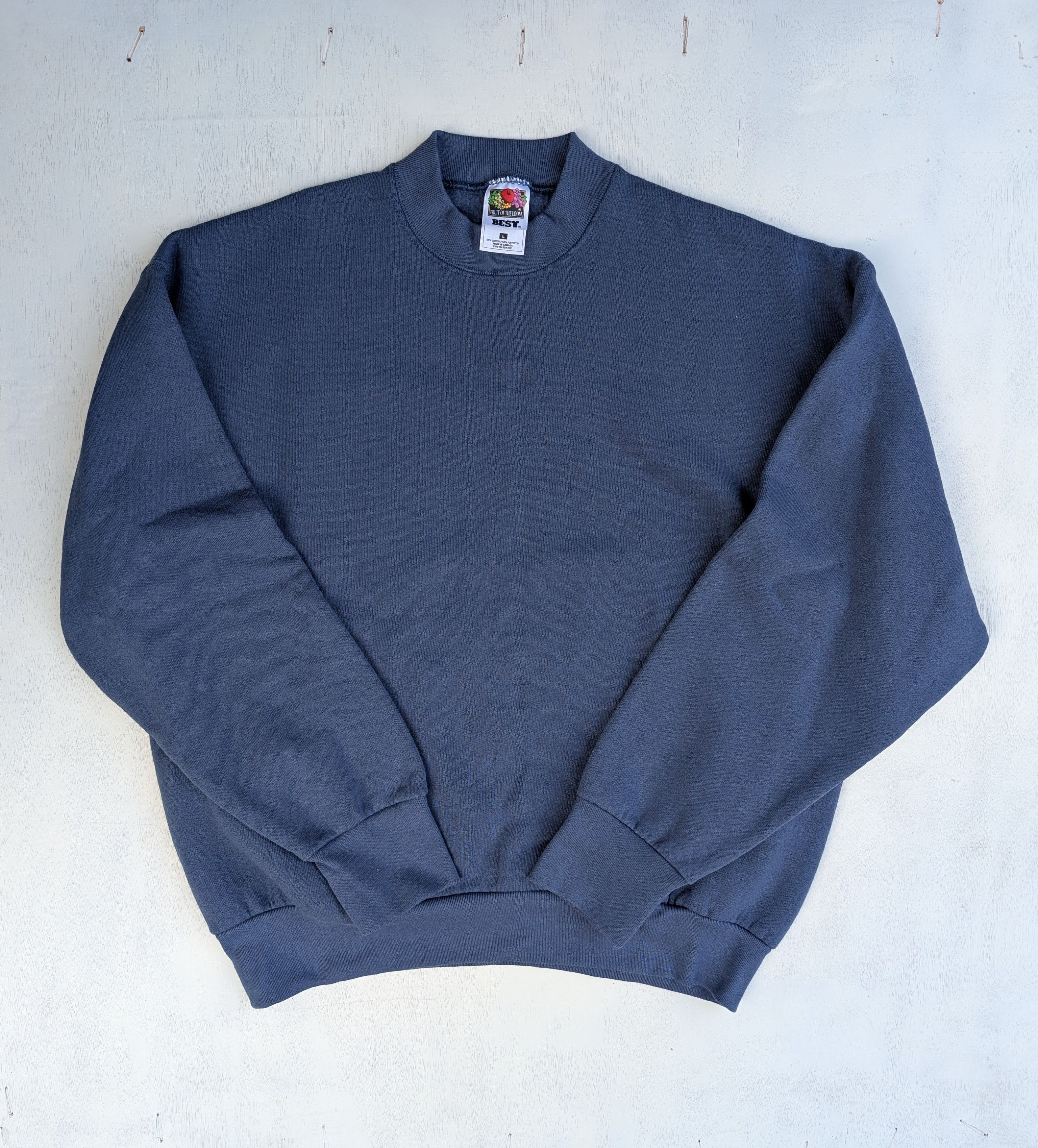 Fruit Of The Loom × Vintage Vintage Fruit of the loom blank sweatshirt blue sz L Size US L / EU 52-54 / 3 - 2 Thumbnail