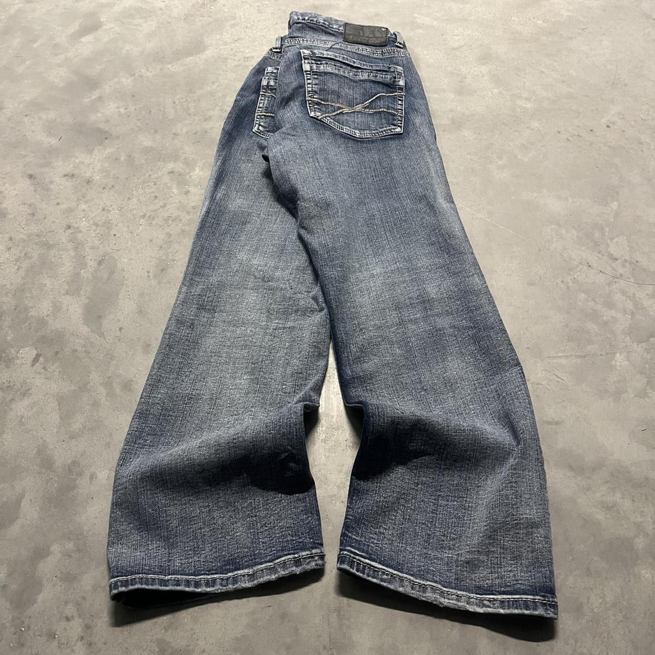 Japanese Brand × Vintage Crazy Vintage Y2K/2000s Medium Wash Bootcut Denim Jeans! Size US 34 / EU 50 - 4 Thumbnail
