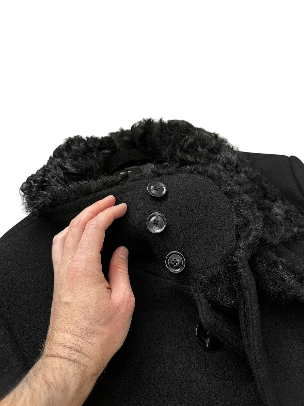Tom Ford $6,000 Shearling Collar Wool Overcoat Size US S / EU 44-46 / 1 - 7 Thumbnail