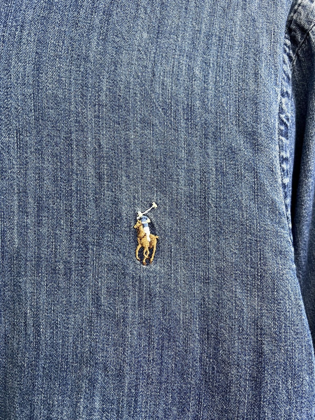 Polo Ralph Lauren Ralph Lauren Blue Shirt denim button up Vintage Style Size US M / EU 48-50 / 2 - 4 Thumbnail
