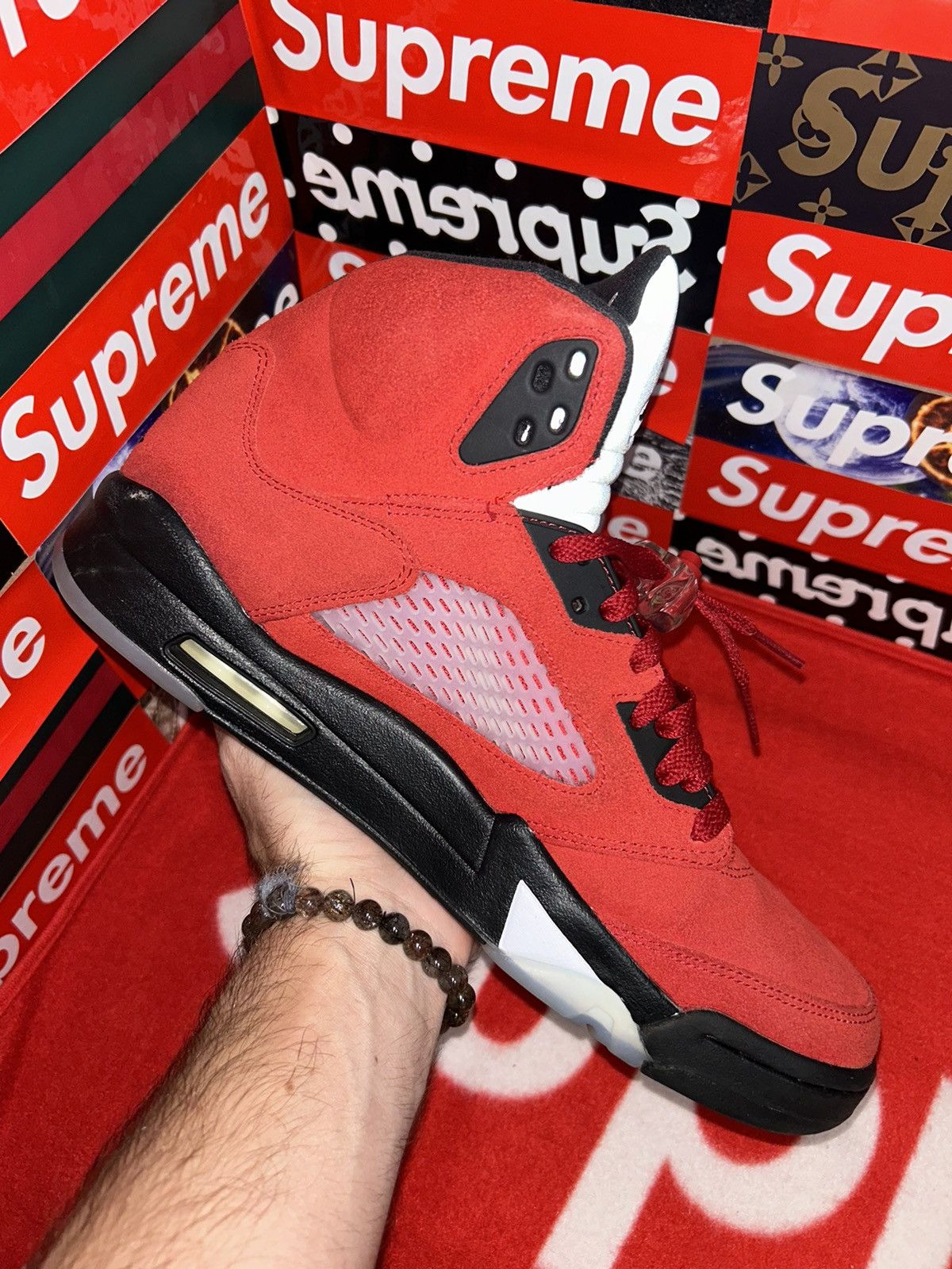 Jordan Brand Jordan 5 Retro Raging Bull Red (2021) DD0587-600 size 12 Size US 12 / EU 45 - 7 Thumbnail