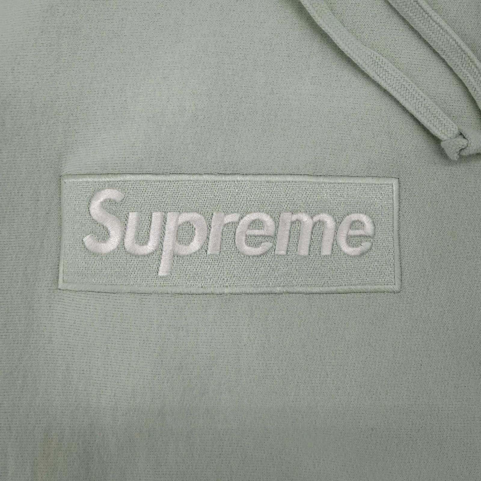 Supreme Supreme Box Logo Hooded Sweatshirt Light Green FW23 Size US L / EU 52-54 / 3 - 4 Thumbnail