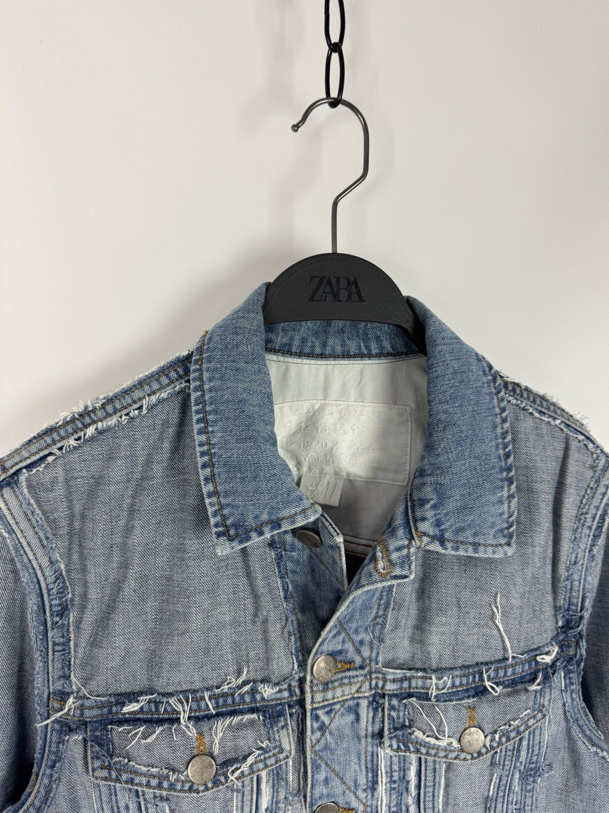 H&M × Maison Margiela SS12 Maison Margiela x H&M Distressed Reverse Denim Jacket Size US S / EU 44-46 / 1 - 6 Thumbnail