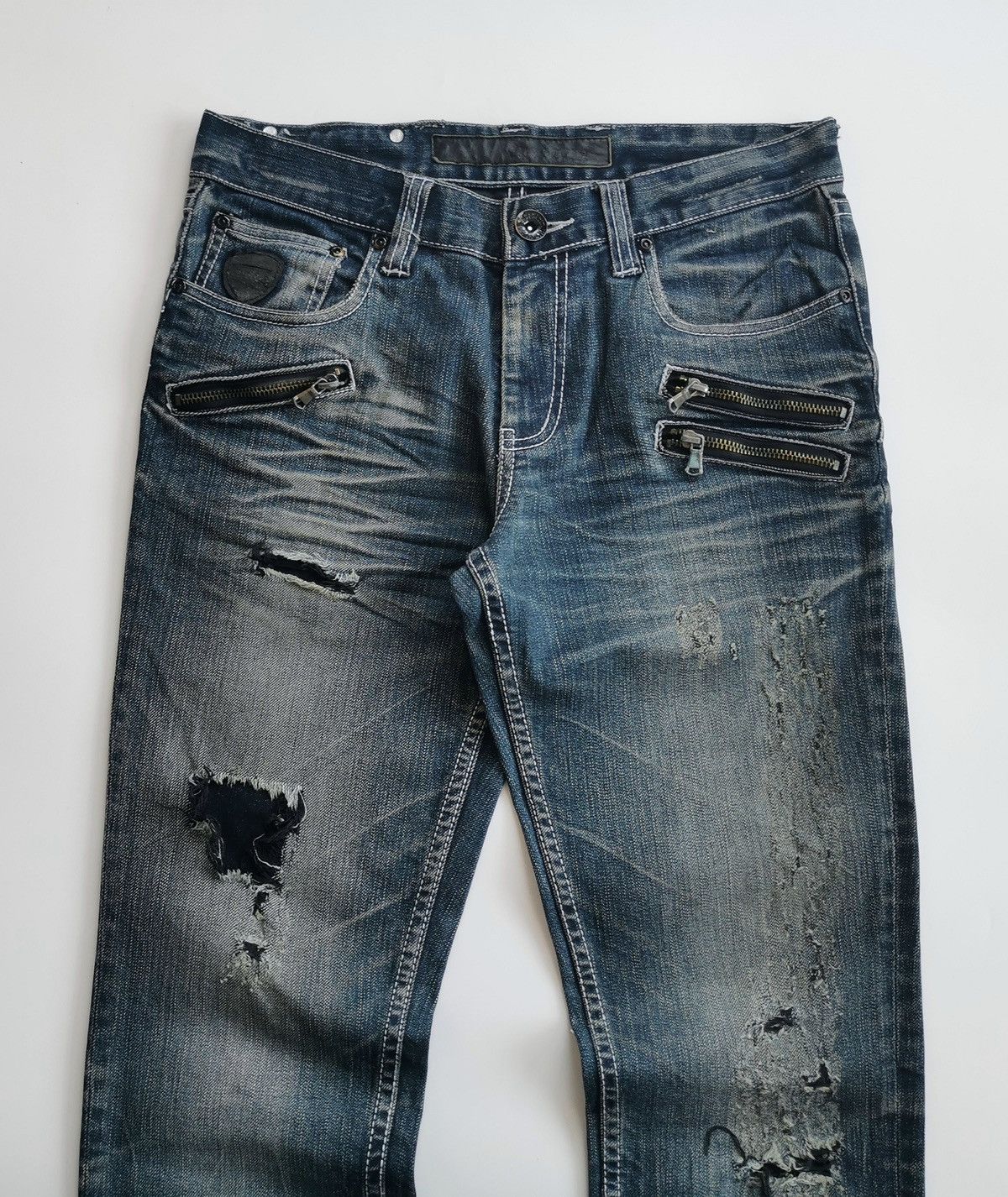 Seditionaries Apestein Bondage Zipper Button Distressed Jeans Size US 30 / EU 46 - 4 Thumbnail