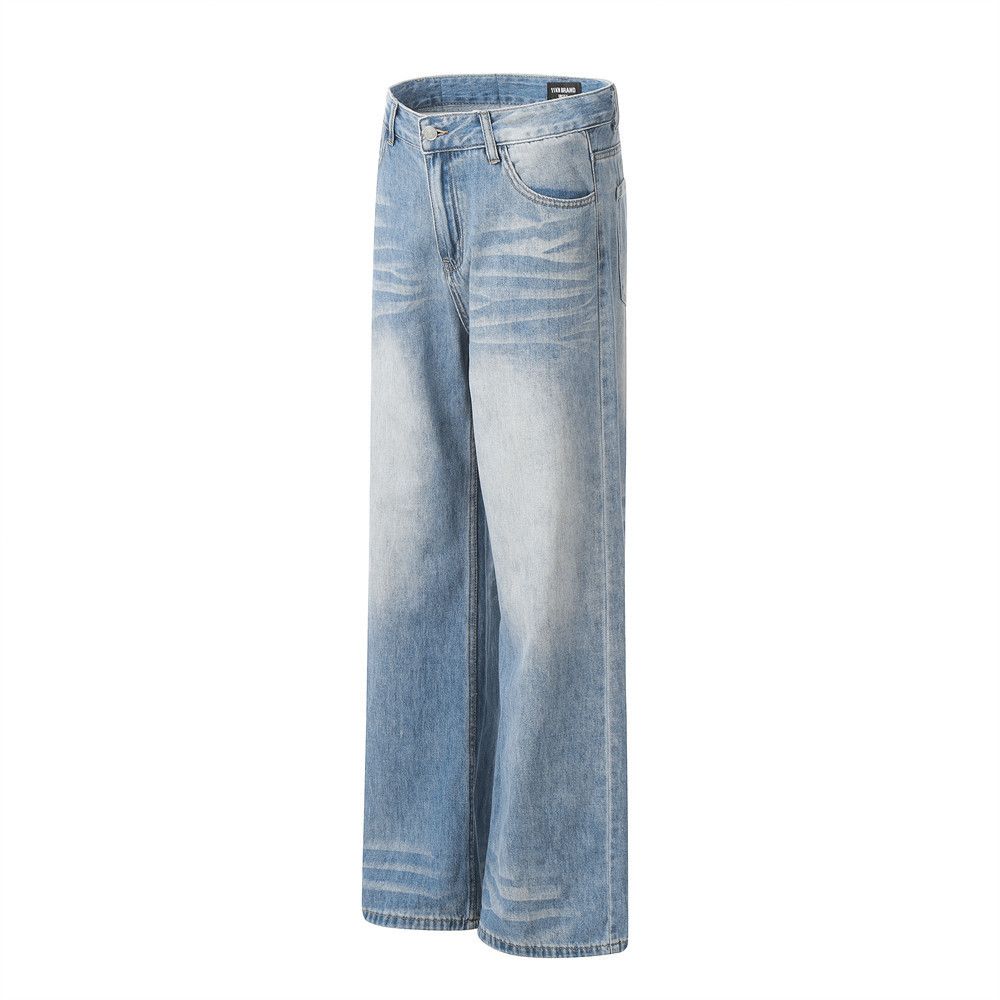 Japanese Brand × Jean Men's American Street Retro Washed Gradient Jeans Size US 34 / EU 50 - 2 Thumbnail
