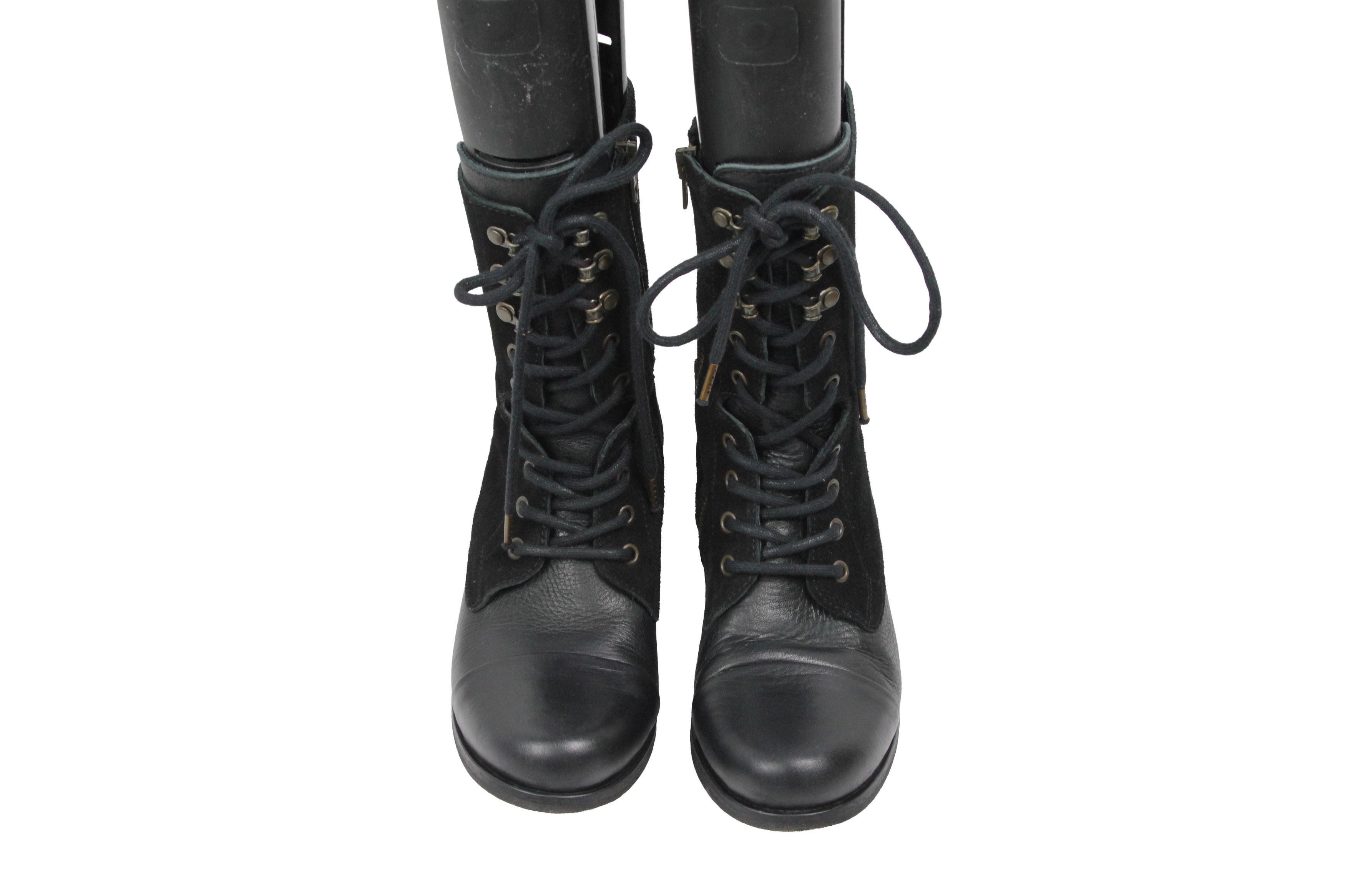 Diesel Avant Garde Combat Biker Side Zip Boots Size US 6 / IT 36 - 7 Thumbnail