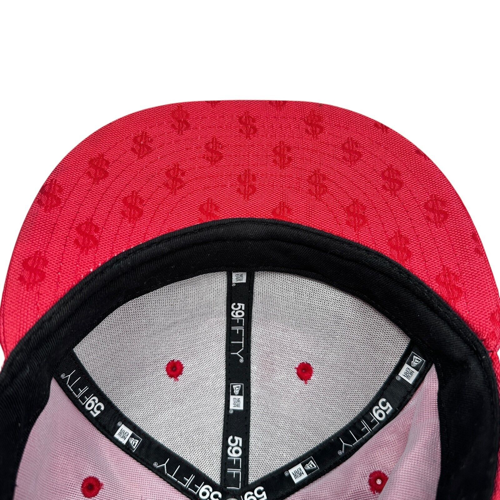 New Era Supreme Monogram Box Logo New Era Hat Men’s 7 1/4 Red Size ONE SIZE - 5 Thumbnail