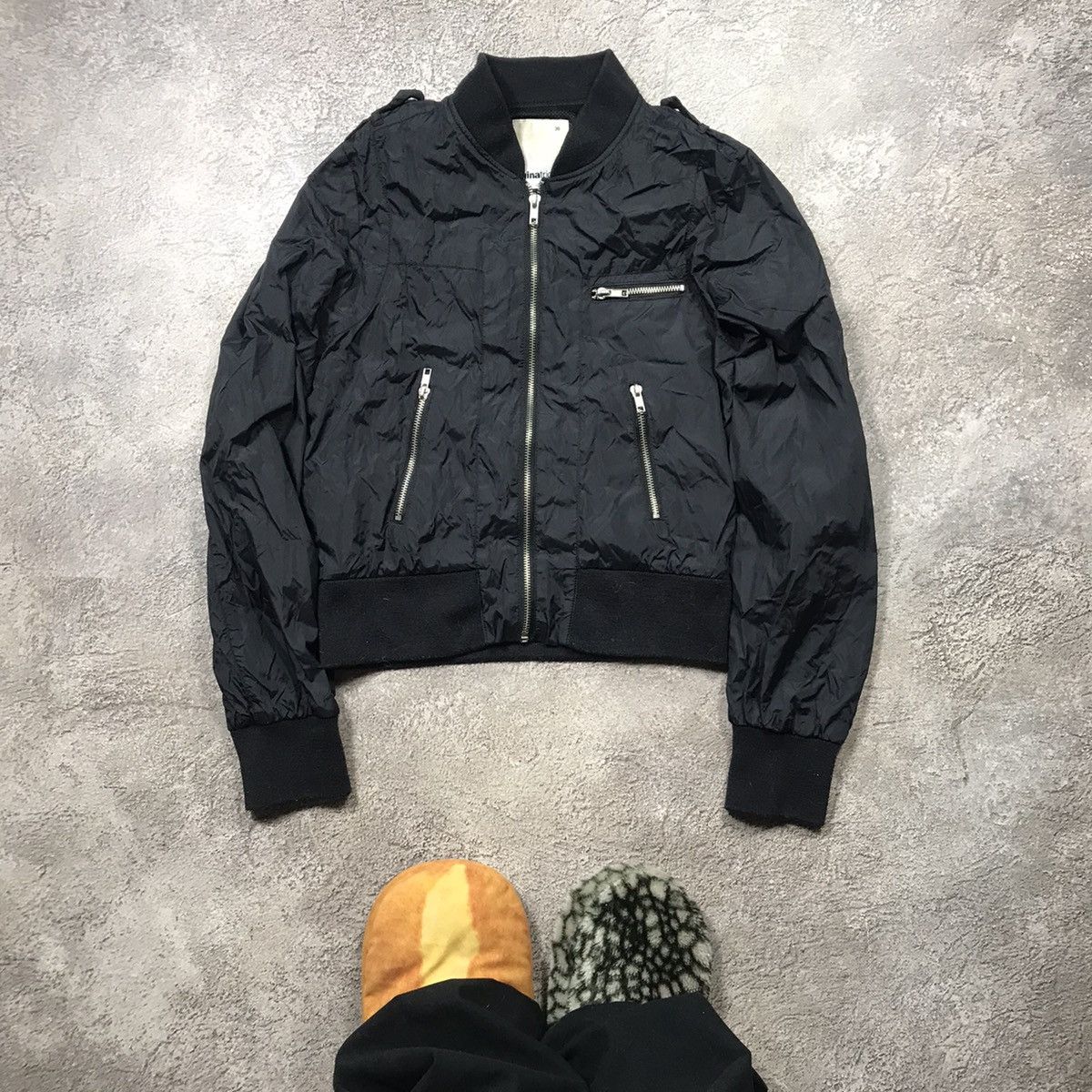 Vintage Vintage 90s Black Bomber Jacket Streetwear Y2K Skate Boxy S Size S / US 4 / IT 40 - 1 Thumbnail