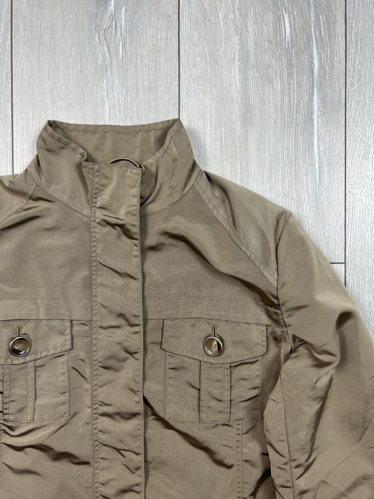 Weekend Max Mara Weekend Max Mara Belted Nylon Military Style Jacket (Y0040) Size L / US 10 / IT 46 - 3 Thumbnail