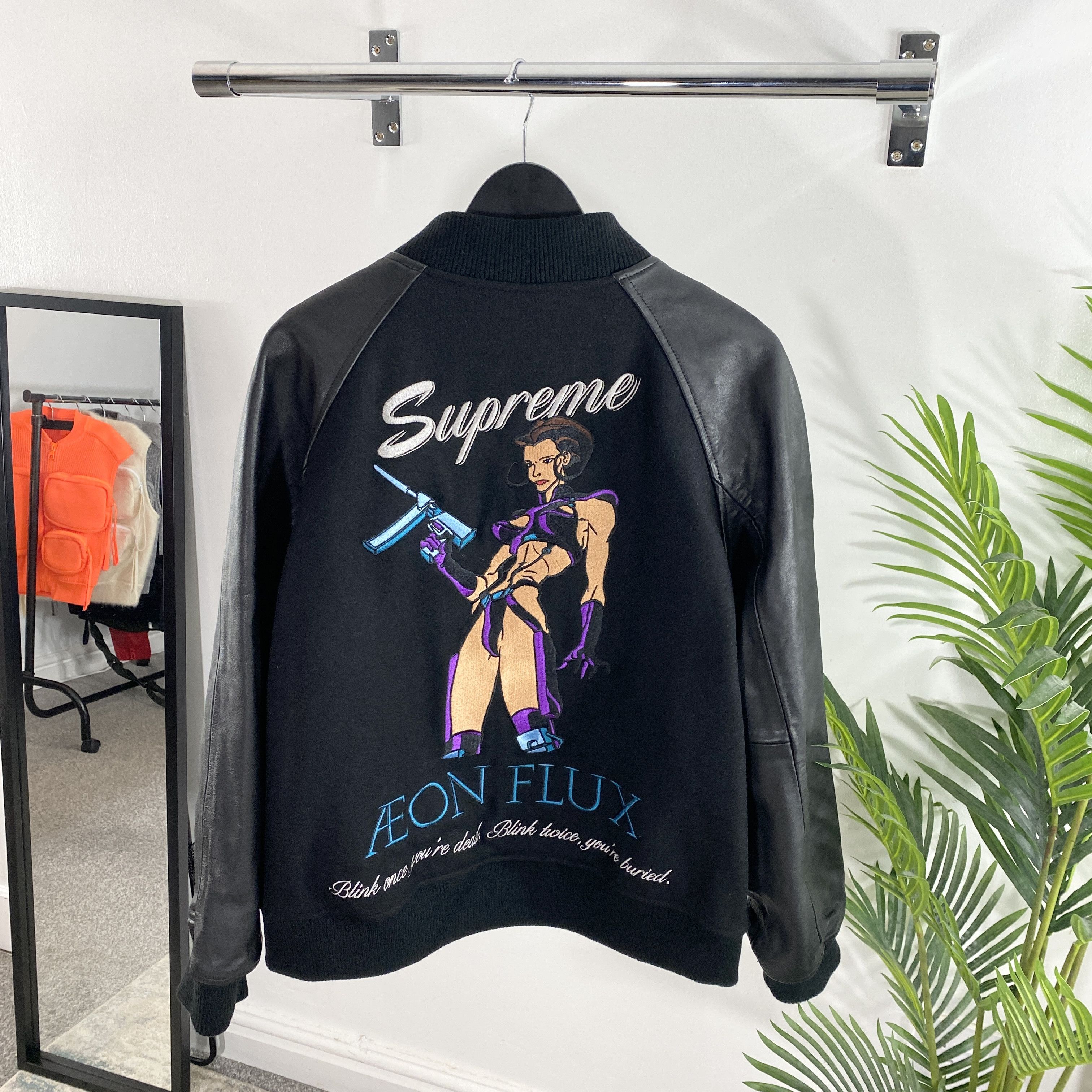 Supreme Supreme Aeon Flux Varsity Jacket In Black RRP £750 | Grailed