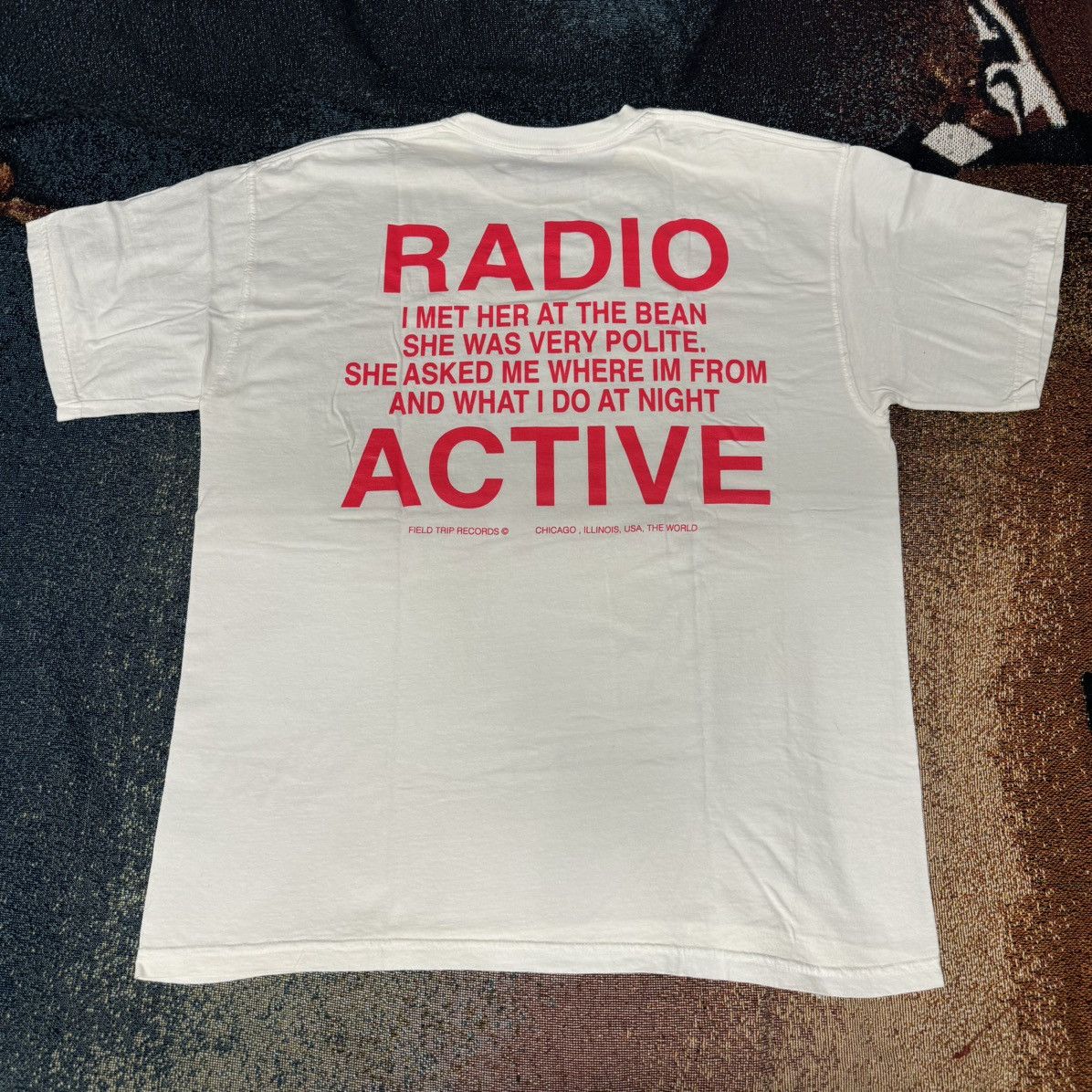 Vintage FIELD TRIP RECORDS RADIO ACTIVE TEE WHITE Size US XL / EU 56 / 4 - 2 Thumbnail