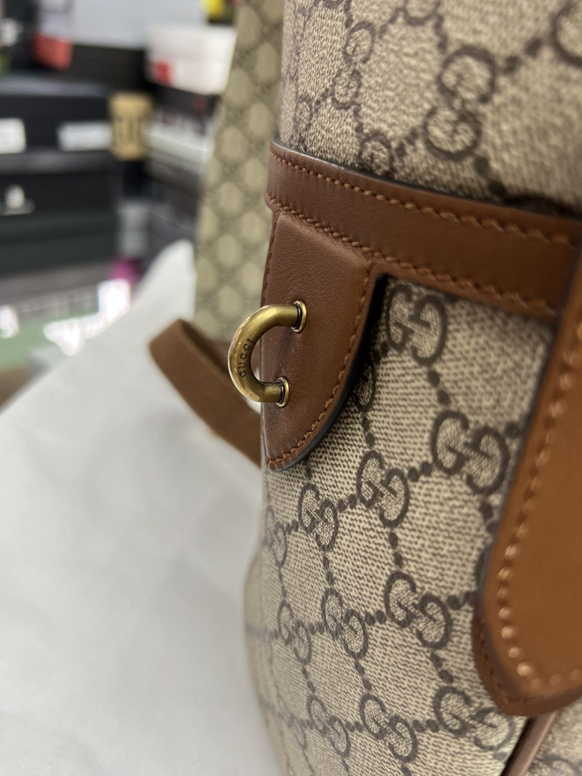 Gucci Gucci GG Emblem Medium Backpack Size ONE SIZE - 14 Thumbnail