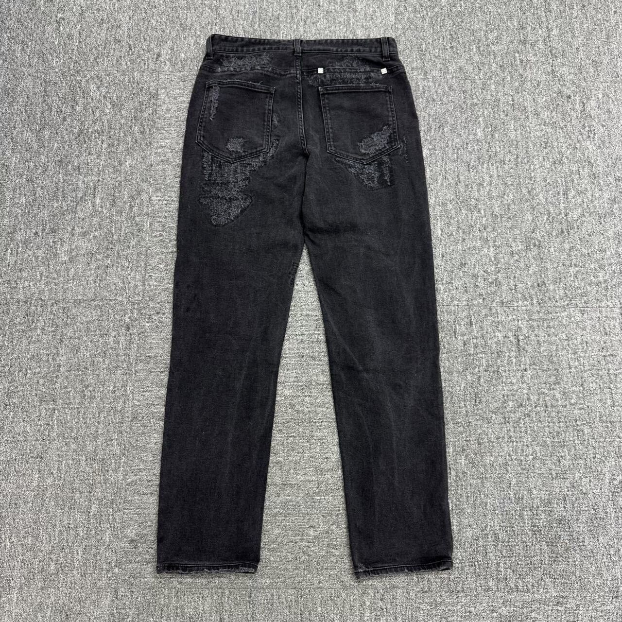 Givenchy Givenchy Distressed Black Denim Pants. Size US 31 - 2 Thumbnail