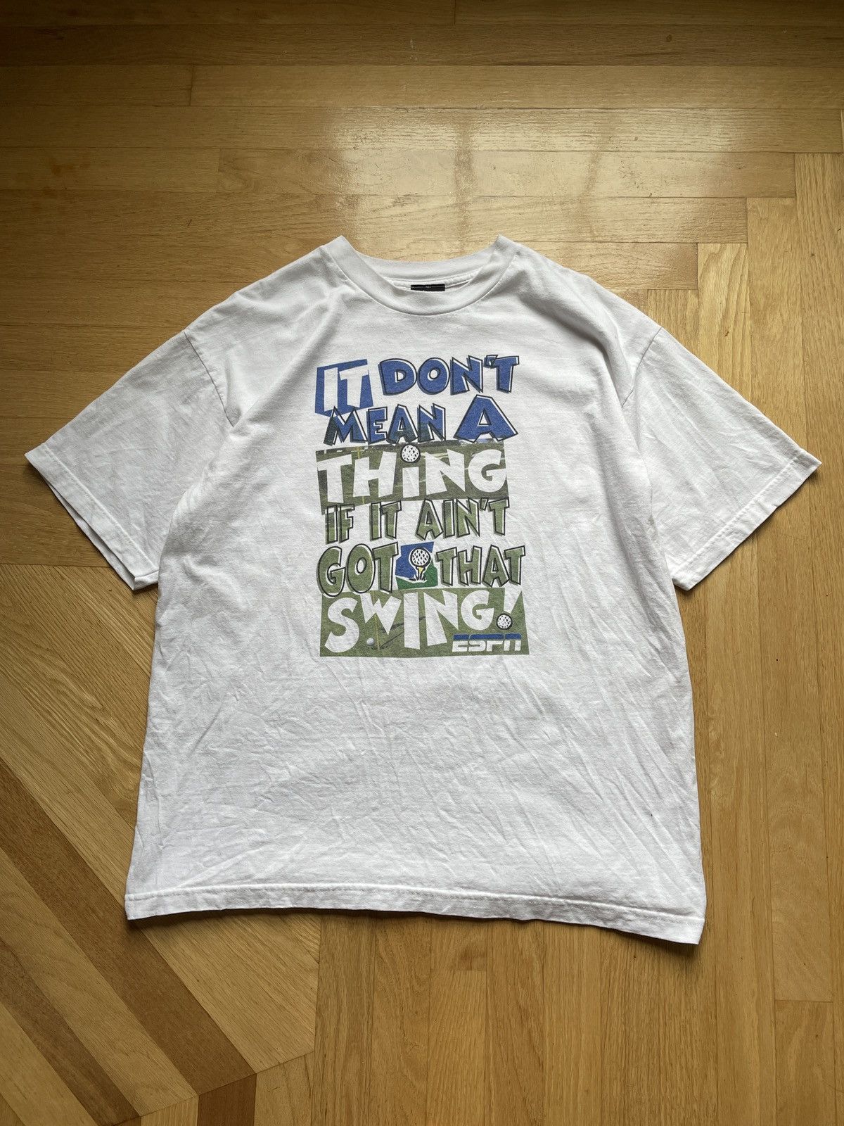 Vintage Vintage 90s ESPN Golf Made in USA Tee T-shirt White Size XL Size US XL / EU 56 / 4 - 1 Thumbnail