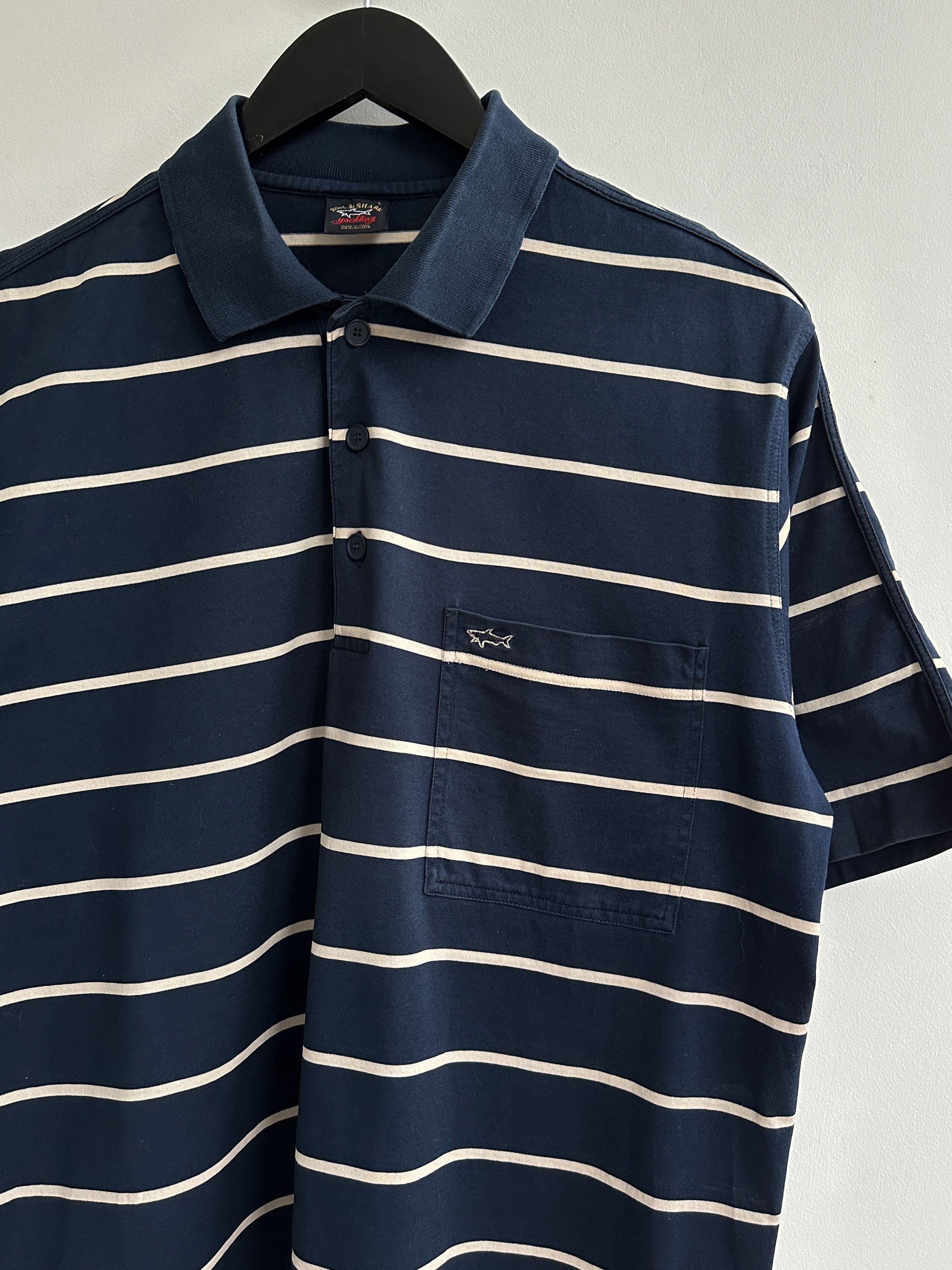 Paul & Shark Vintage Paul & Shark Stripped Polo Shirt Size US L / EU 52-54 / 3 - 2 Thumbnail
