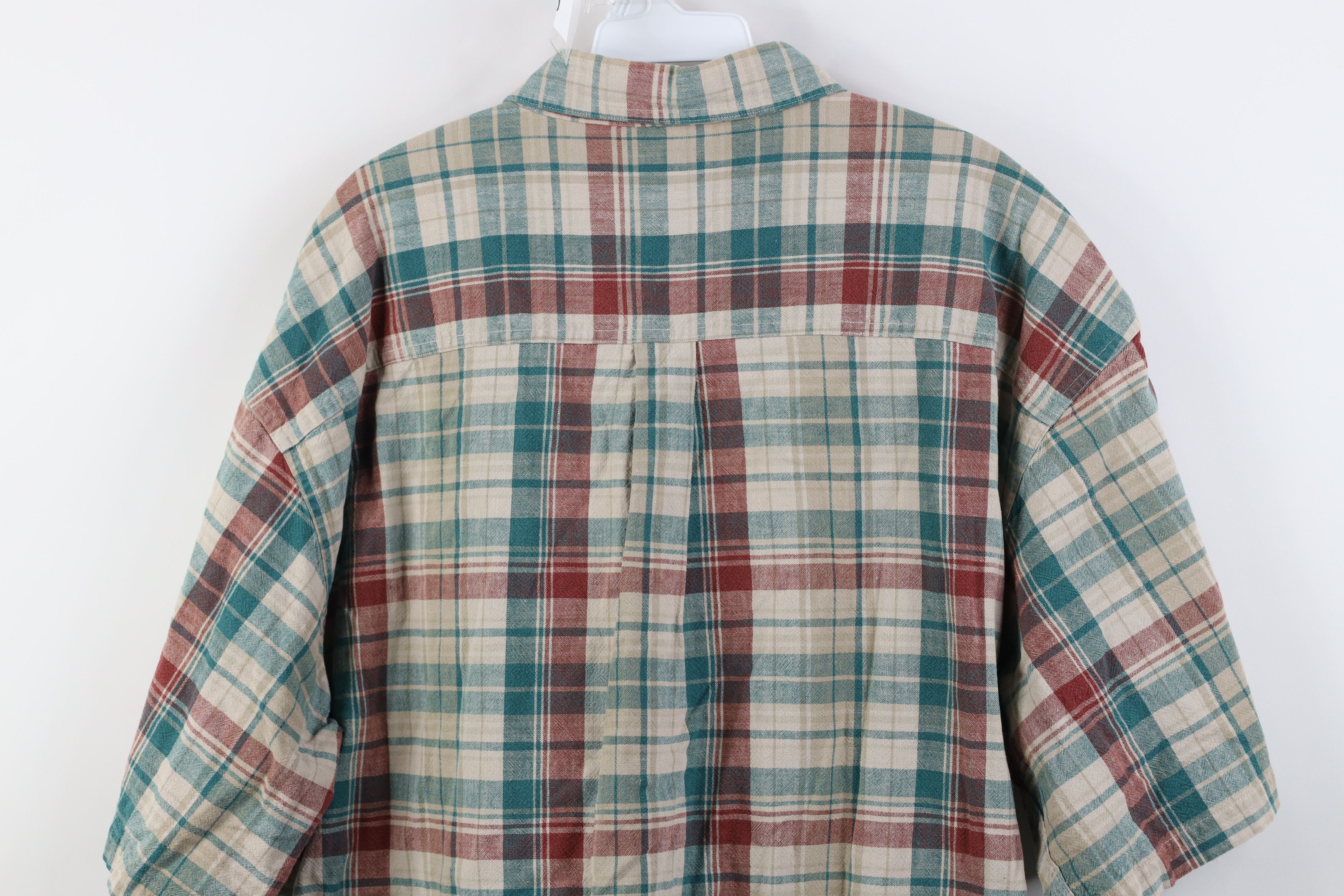 L.L. Bean Vintage 90s LL Bean Linen Blend Short Sleeve Button Shirt Size US XL / EU 56 / 4 - 11 Thumbnail