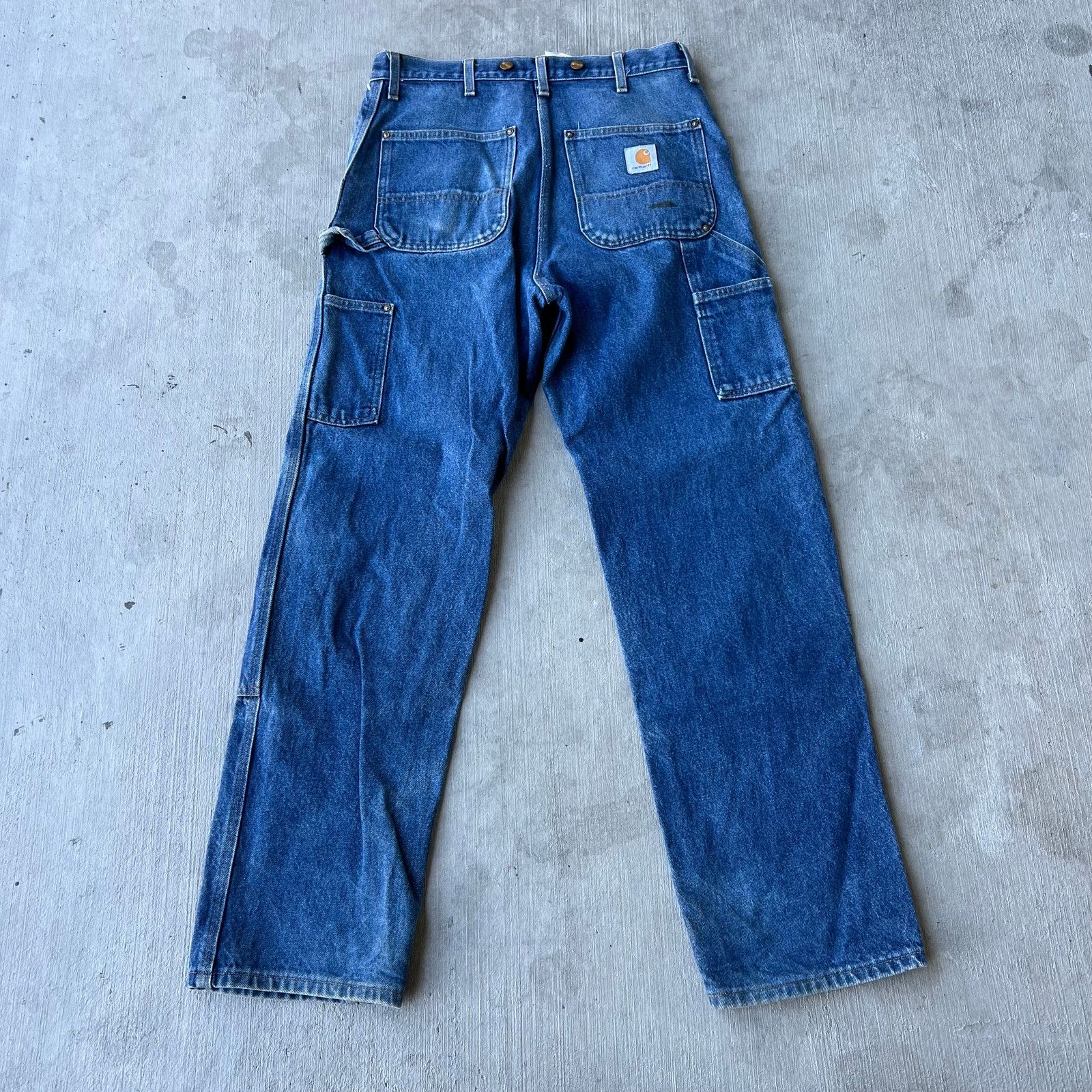 Carhartt × Vintage Vintage Carhartt blue denim jeans double knee work pants Size US 32 / EU 48 - 5 Thumbnail