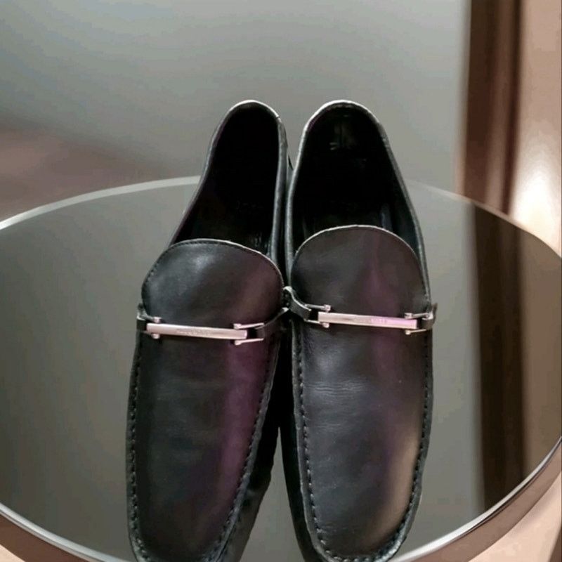 Hugo Boss HUGO BOSS Black Leather MEN Shoes SIZE 11.5M Size US 11.5 / EU 44-45 - 8 Thumbnail