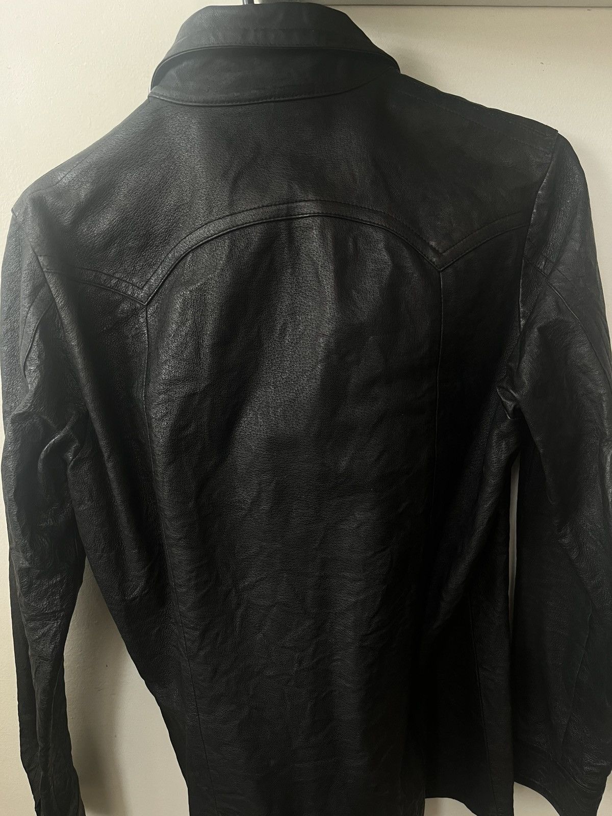 Diesel Diesel 100% Leather Shirt Jacket Western Snap Shirt Size US S / EU 44-46 / 1 - 8 Thumbnail