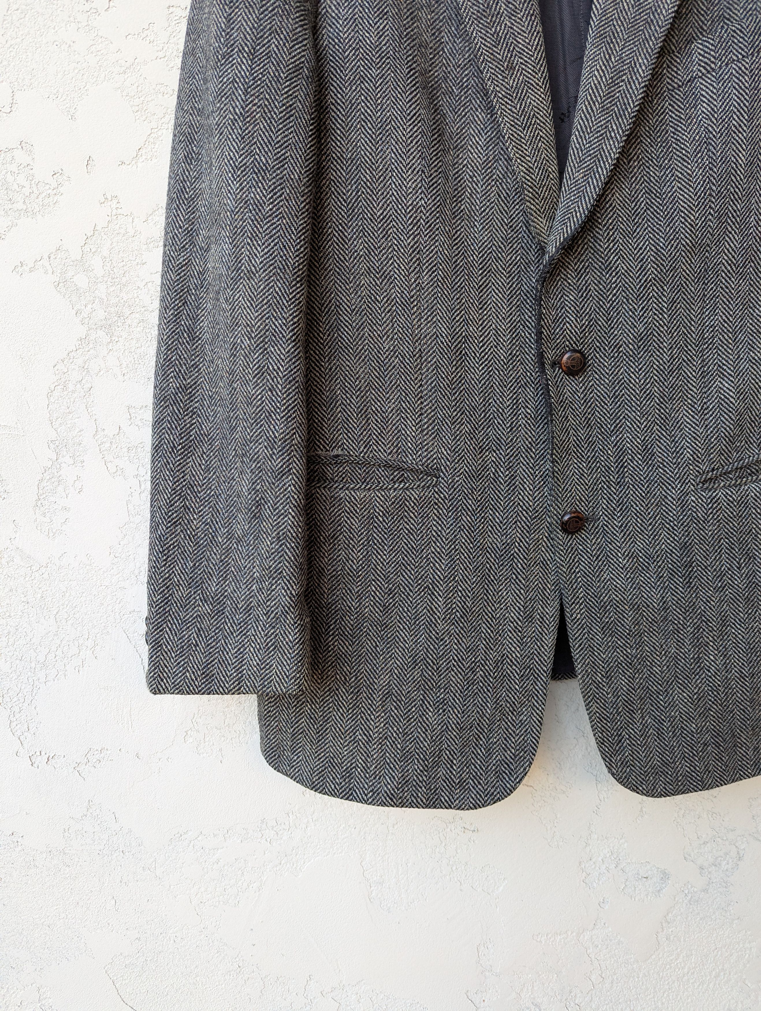 Harris Tweed Harris Tweed x Mario Barutti Vintage Blazer Pure Wool Gray Size 44L - 2 Thumbnail