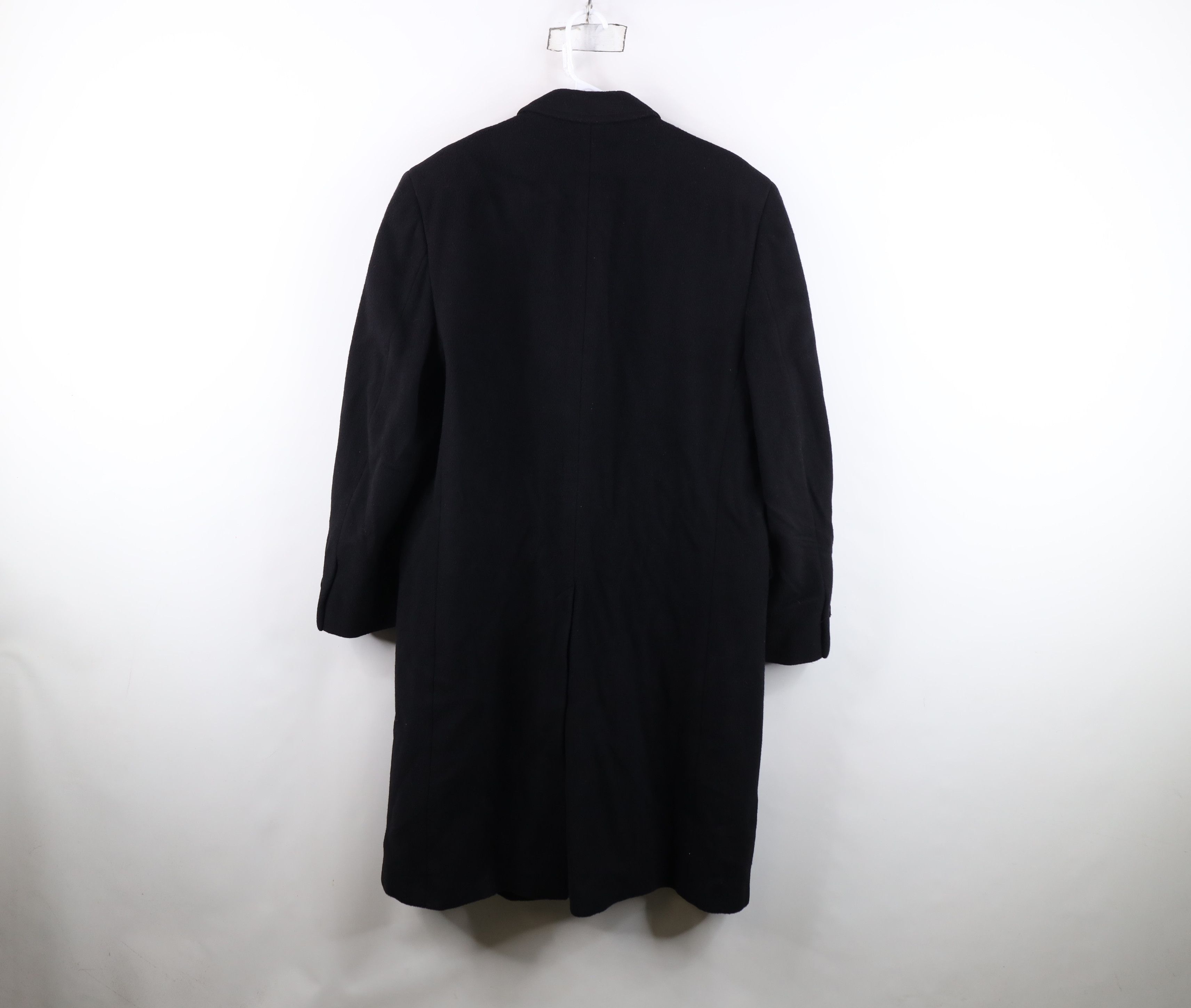 Vintage Vintage 90s Wool Cashmere Overcoat Trench Coat Jacket Black Size US XXL / EU 58 / 5 - 13 Thumbnail