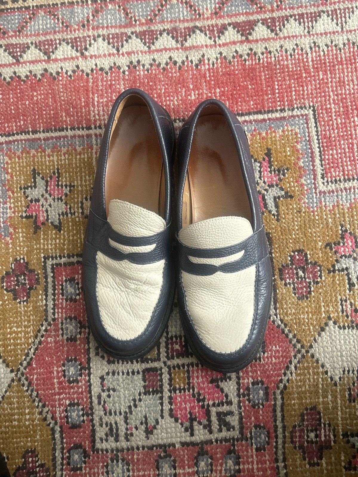 Aime Leon Dore Aime Leon Dore Two-Tone Penny Loafers Blue and White Size US 8.5 / EU 41-42 - 2 Thumbnail