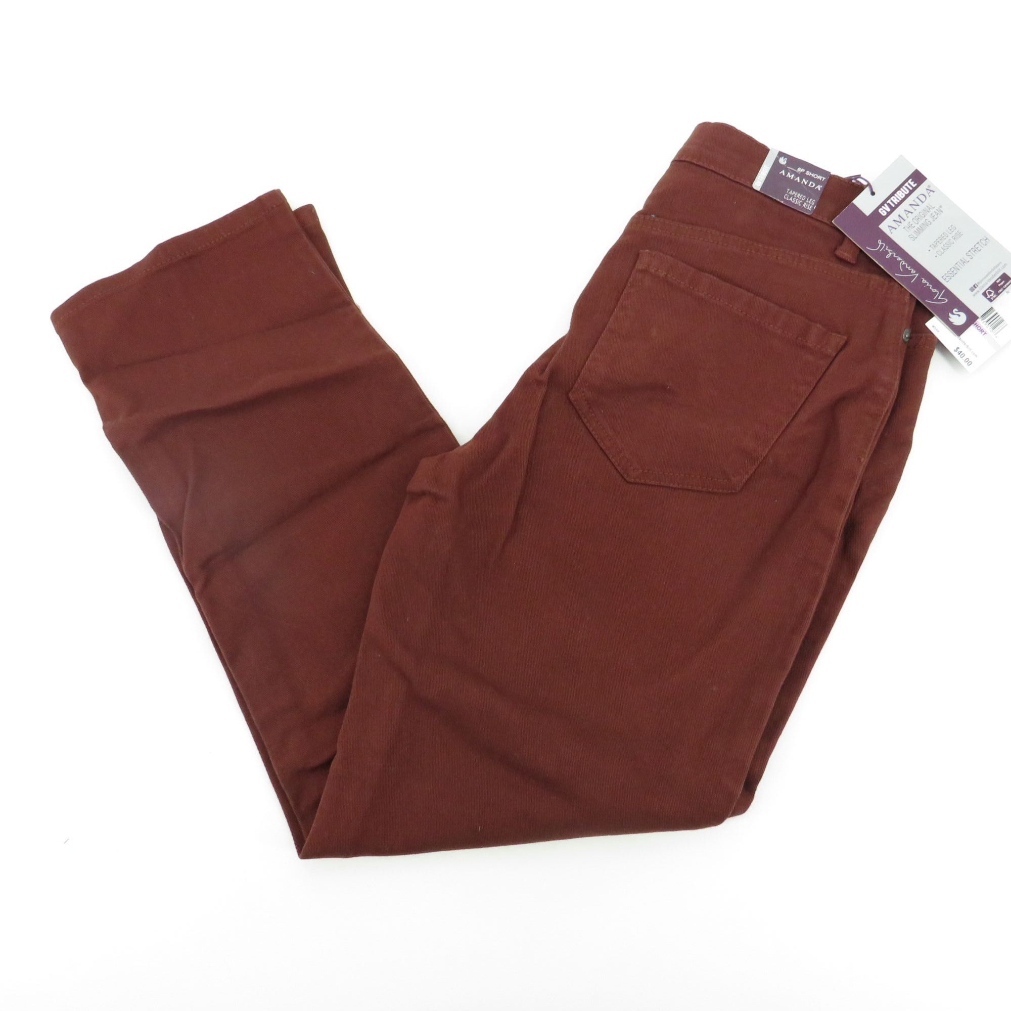 Gloria Vanderbilt Gloria Vanderbilt Amanda Tapered Leg Wine Jeans 6P Short New Size 28" / US 6 / IT 42 - 1 Thumbnail