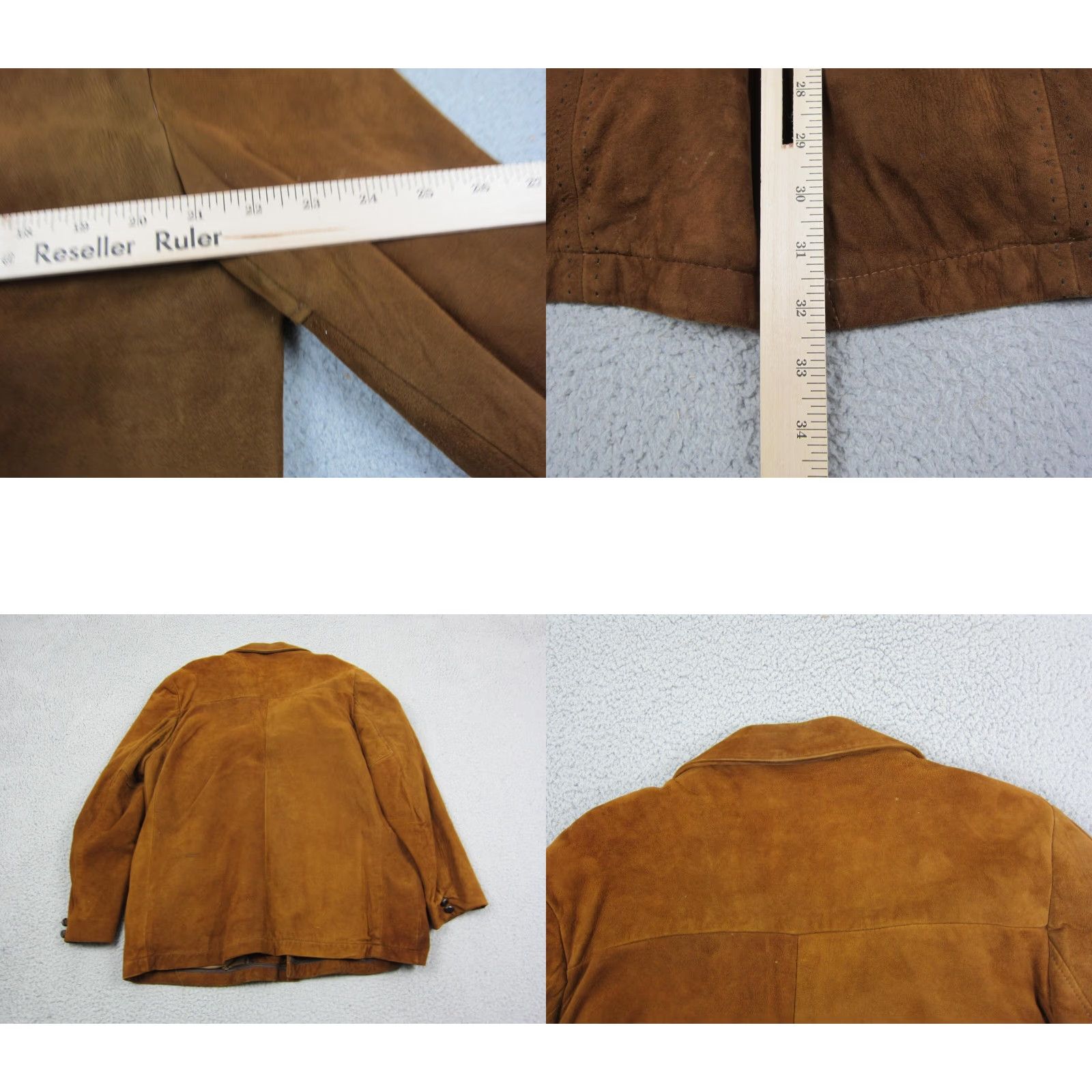 Vintage VINTAGE True Leather Jacket Mens 40 Brown Suede Sherpa 40s 50s 60s Parka 80s 90s Biker Motorcycle Western Mens Wear Size US XXS / EU 40 - 9 Thumbnail