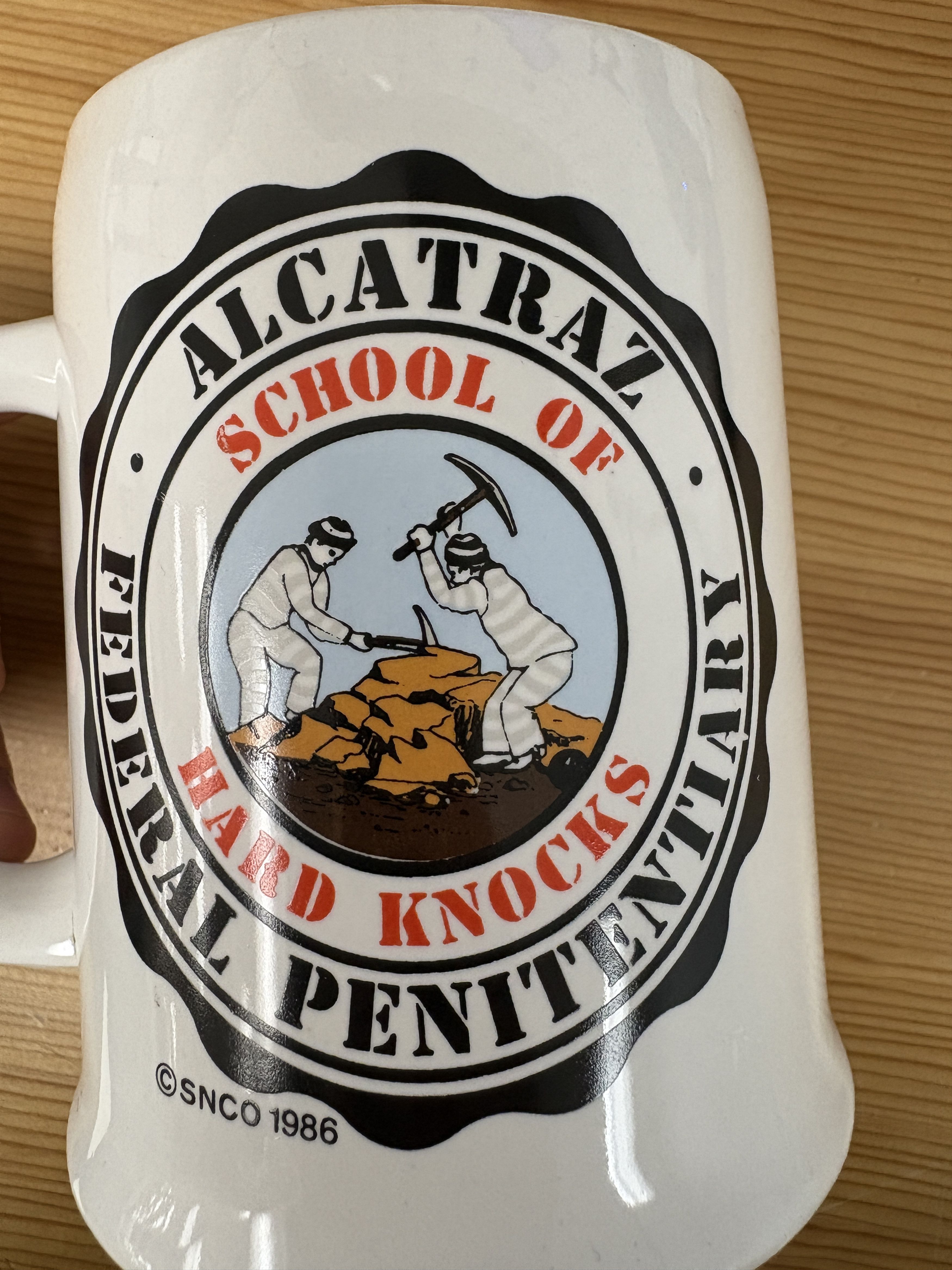 Vintage Alcatraz Federal Penitentiary School Hard Knocks Vintage Mug Size ONE SIZE - 3 Thumbnail