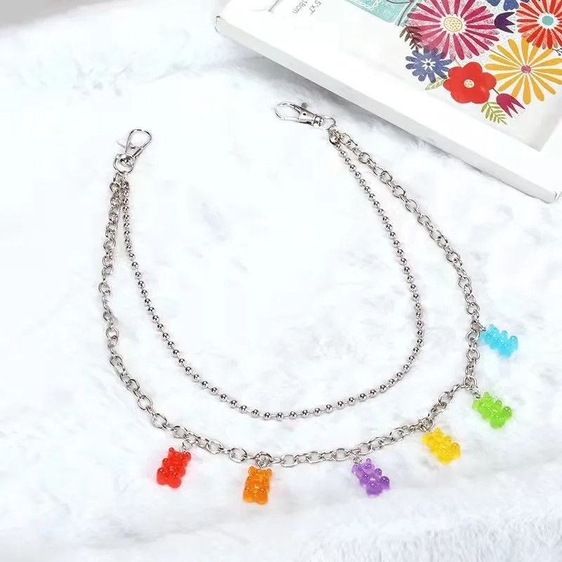 Jewelry Bear Pendant Pocket Wallet Chain Jean Pants Belt Chains Size ONE SIZE - 4 Thumbnail