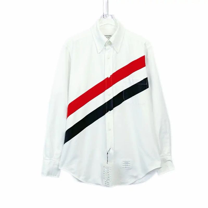 Thom Browne Thom Browne Long Sleeve White Cotton Shirt 0089 Size M / US 6-8 / IT 42-44 - 1 Thumbnail
