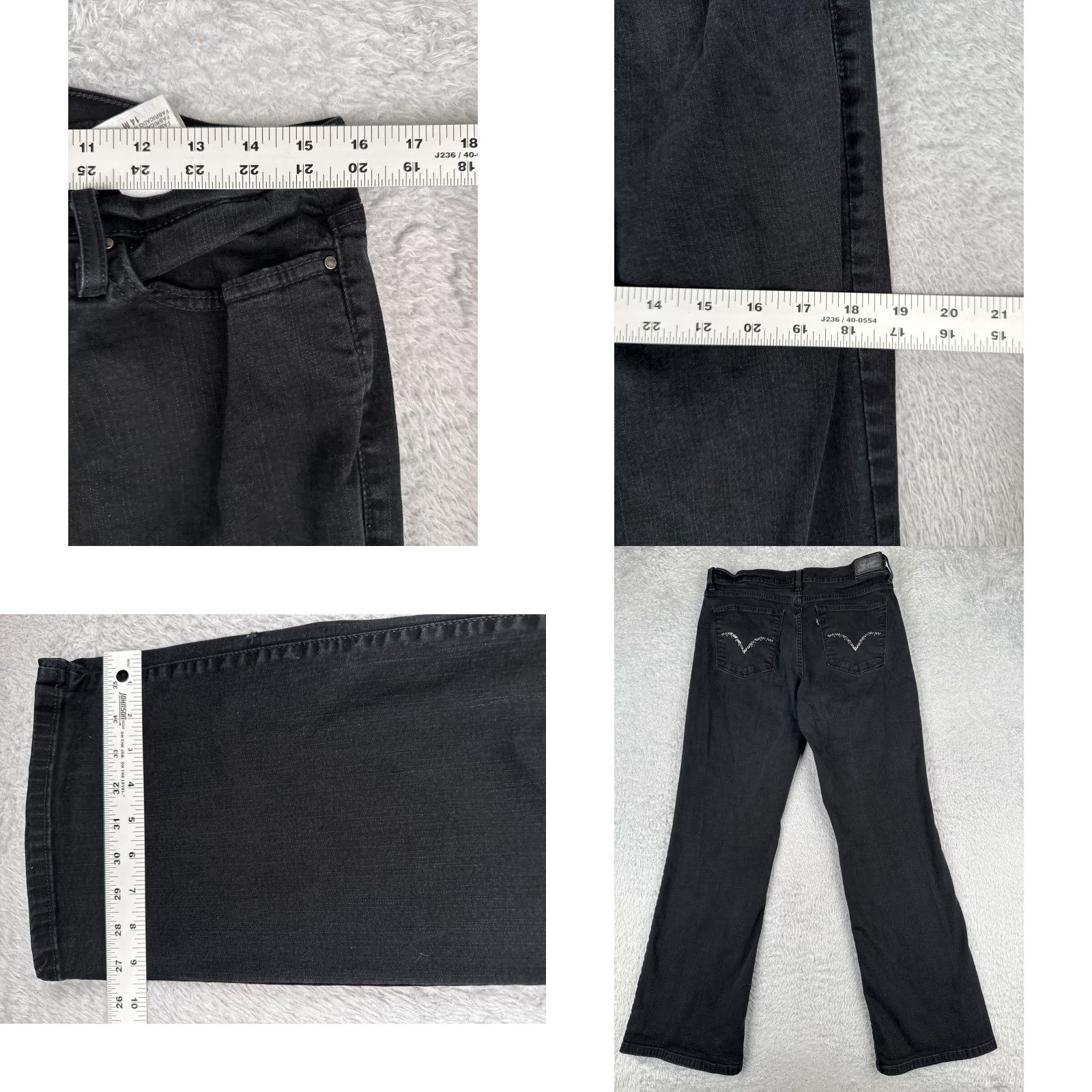 Levi's Levis Jeans Women 14 Black Denim 512 Boot 32x30 Premium Perfectly Slimming Size 36" / US 14 / IT 50 - 9 Thumbnail