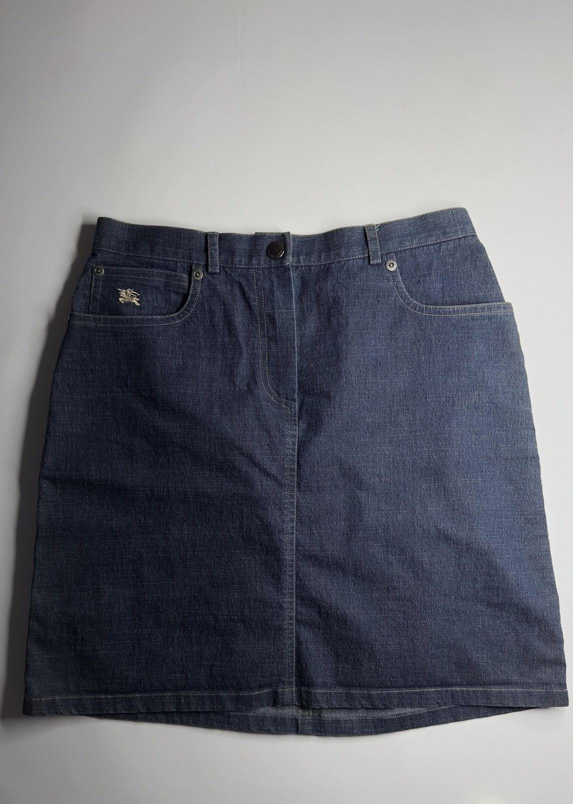 Burberry Burberry Vintage Denim Skirt – Size 18 (Women) Size 36" / US 14 / IT 50 - 2 Thumbnail