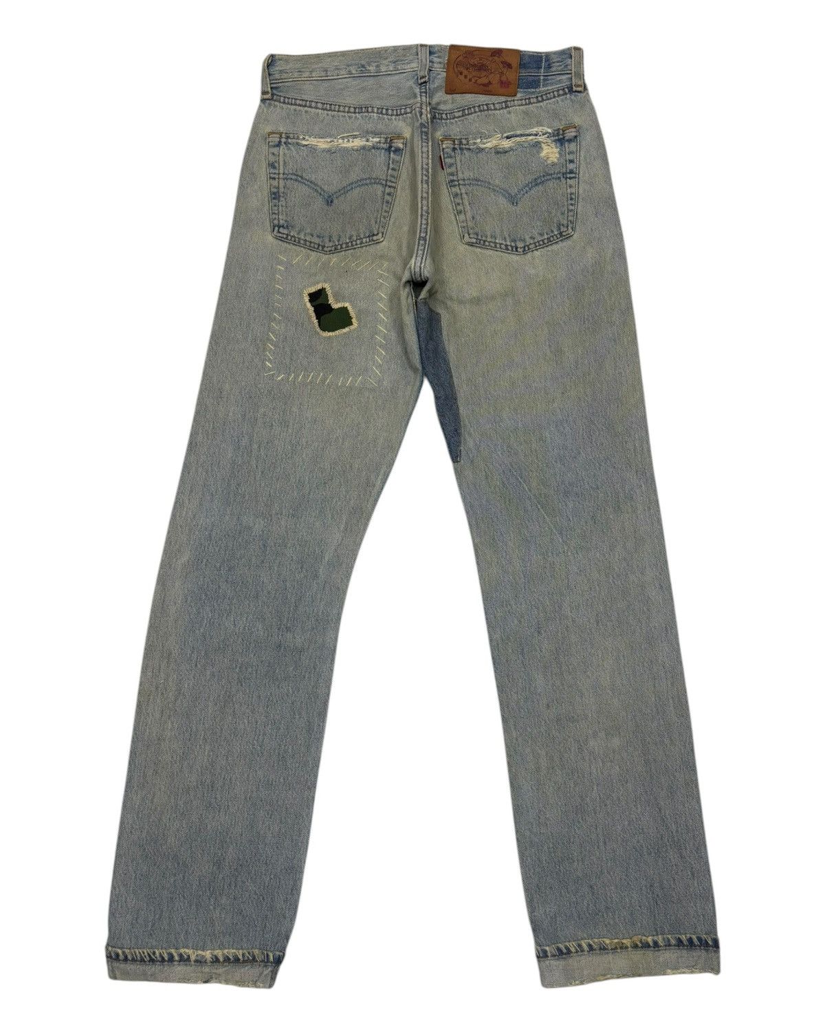 If Six Was Nine × Kapital × Levi's 🔥VINTAGE LEVIS 501 RECONSTRUCTED PATCHWORK DENIM JEANS Size US 30 / EU 46 - 2 Thumbnail