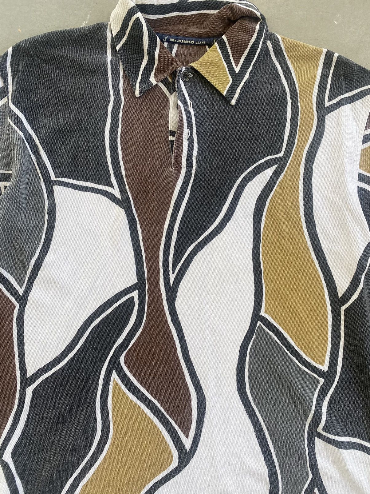 Japanese Brand × Vintage VINTAGE MR JUNKO JEANS GRAPHIC POLO TEE Size US XL / EU 56 / 4 - 2 Thumbnail