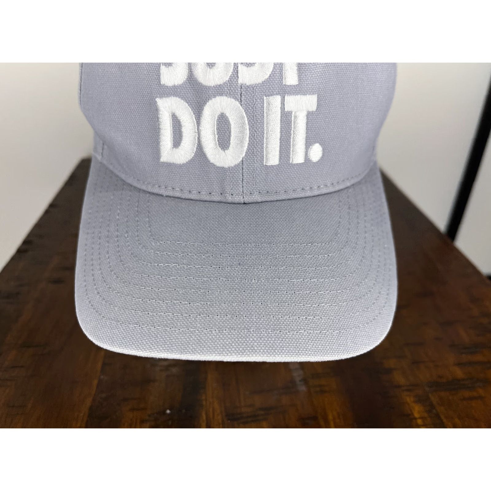 Nike Nike Hat Cap Snap Back Adult One Size Gray Just Do it Cotton Poly Classic99 Size ONE SIZE - 3 Thumbnail