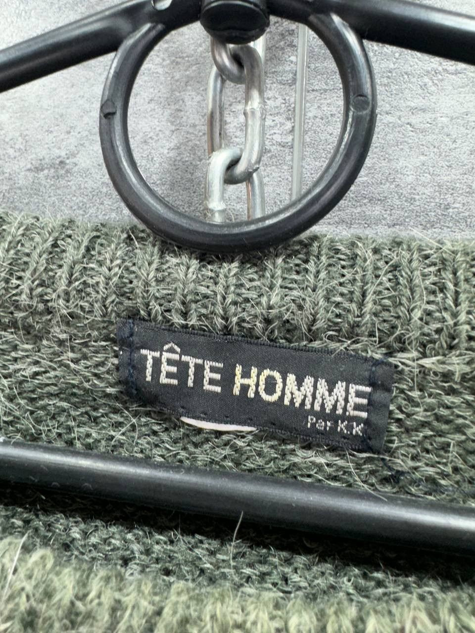 Vintage Vintage TETE HOMME Knit Sweater Mens Rare Size US L / EU 52-54 / 3 - 2 Thumbnail
