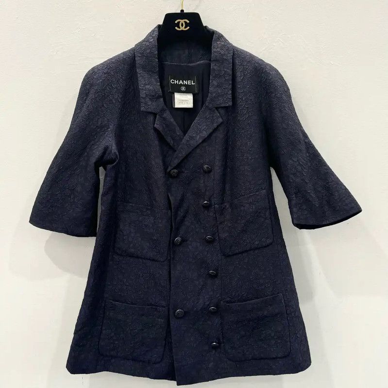 Chanel Chanel Deep Blue Silk Women's Shirt 0089 Size XL / US 12-14 / IT 48-50 - 1 Thumbnail