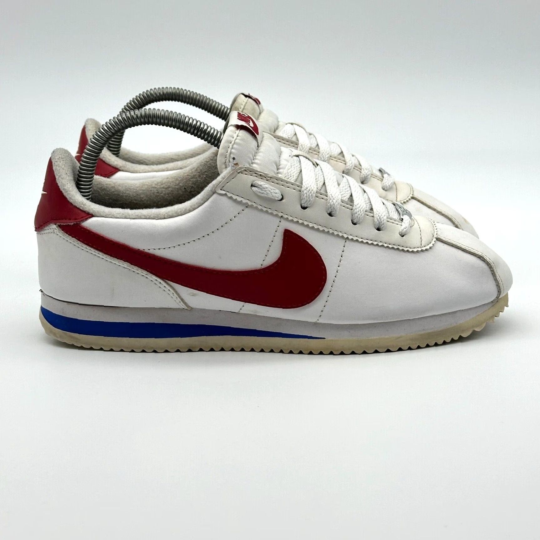 Nike Nike Cortez Sneaker Mens Size 8 White Red Blue Leather 819719-103 Go Out Sports Casual Shoes Size US 8 / EU 41 - 6 Thumbnail
