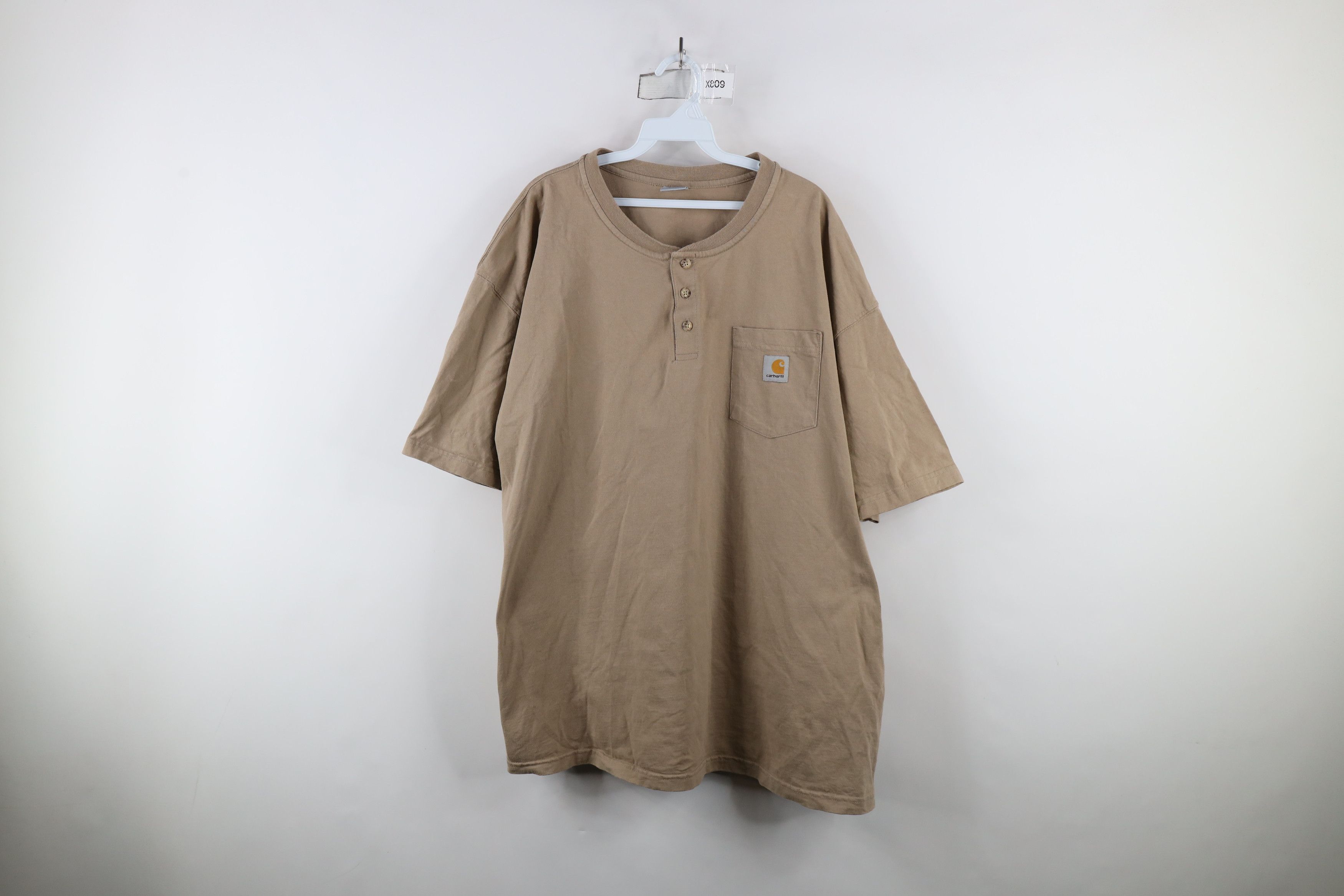 Carhartt × Vintage Vintage Y2K Carhartt Spell Heavyweight Pocket Henley T-Shirt Size US XXL / EU 58 / 5 - 1 Thumbnail