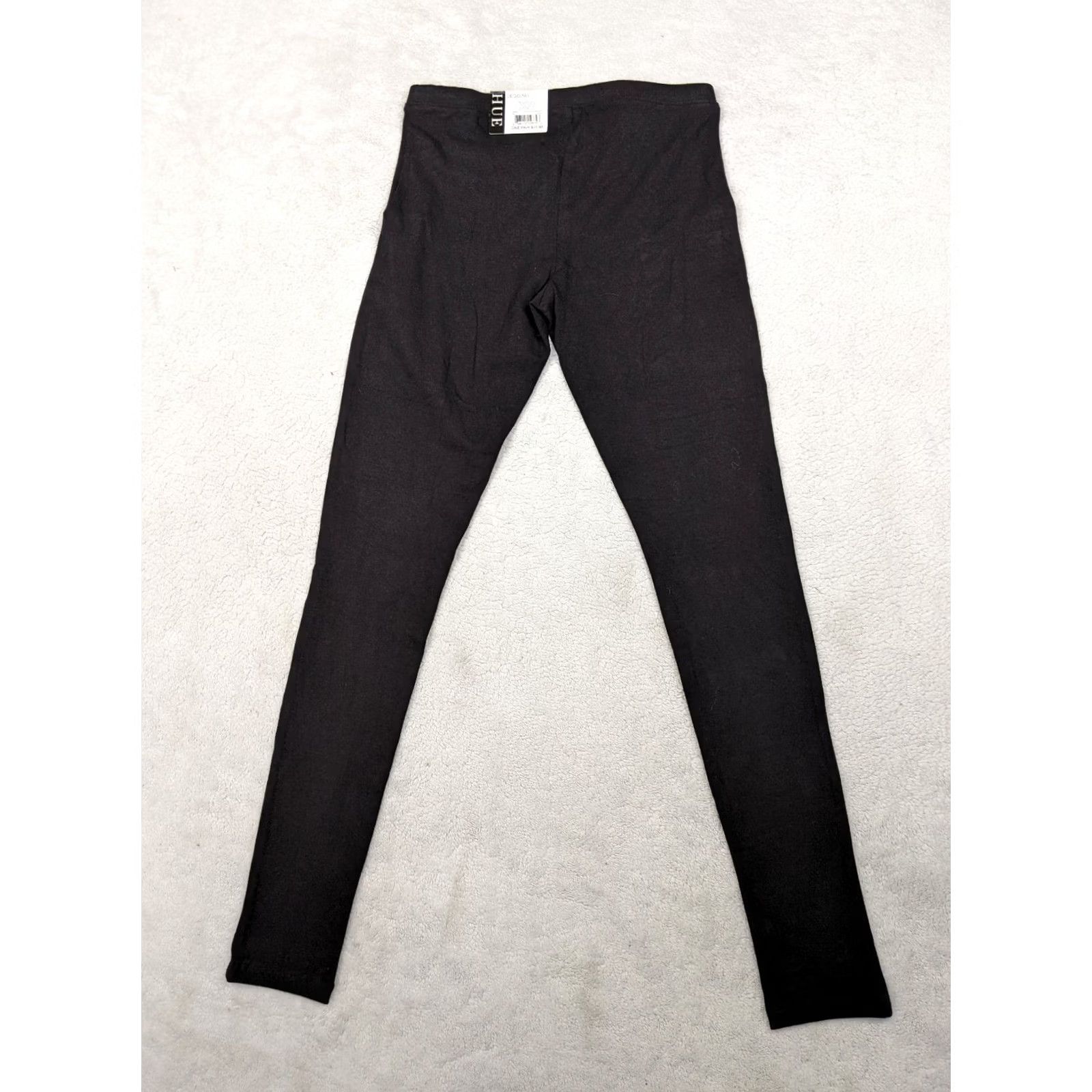 Vintage HUE Legging Womens XS Black Skinny Pants Dark Pull On Lounge Low Rise Size 28" / US 6 / IT 42 - 7 Thumbnail