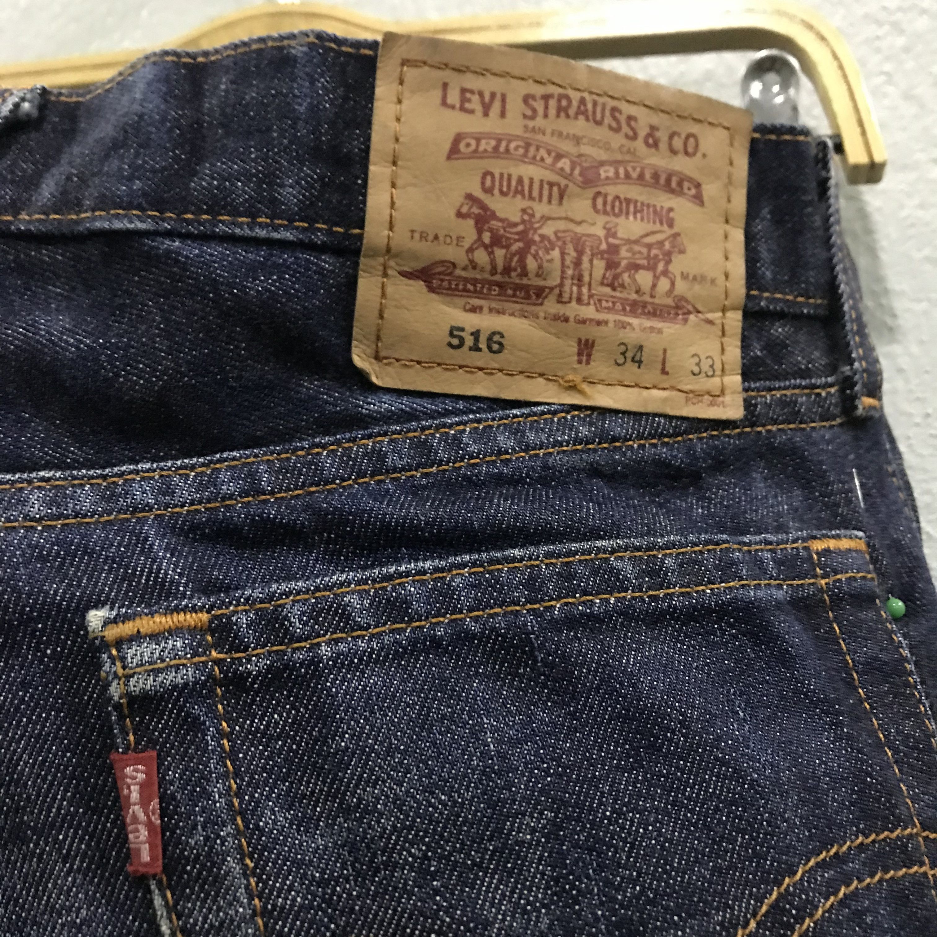 Levi's Vintage 90s Levi’s 516 Denim Blue Dark Wash Bootcut Jeans Size US 34 / EU 50 - 11 Thumbnail