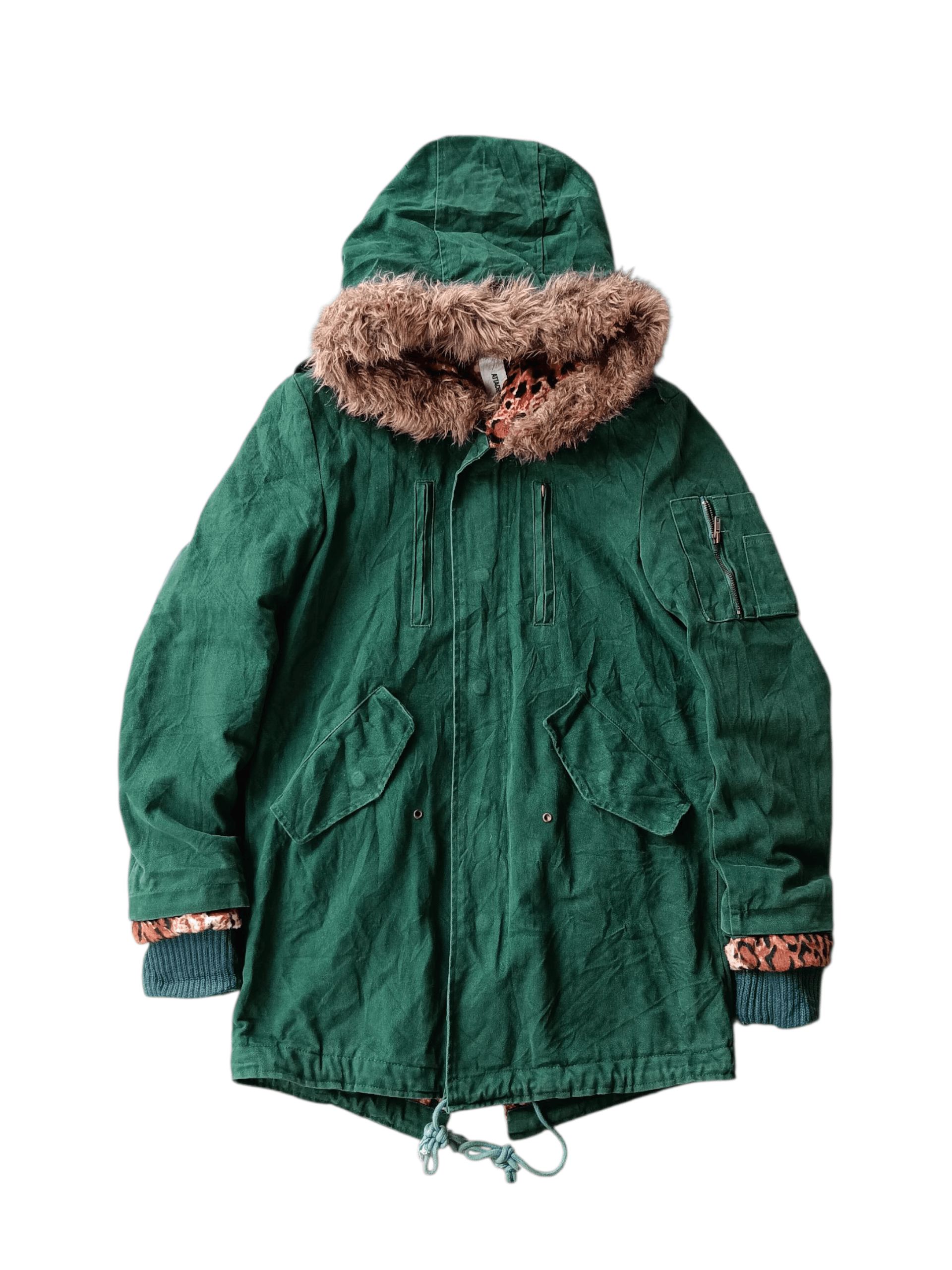 Kazuyuki Kumagai Attachment Attachment leopard linning fur hoodie parka jacket Size US M / EU 48-50 / 2 - 2 Thumbnail