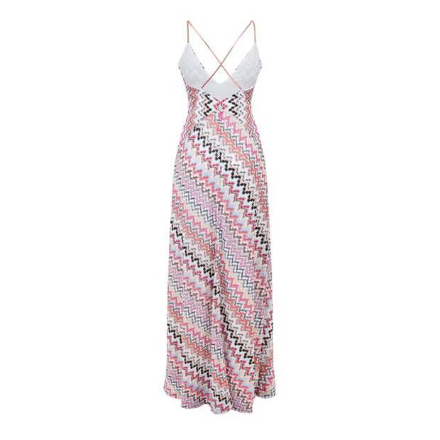 Missoni o1g2r1mq1124 Zigzag Maxi Dress in Multicolor Size M / US 6-8 / IT 42-44 - 2 Thumbnail