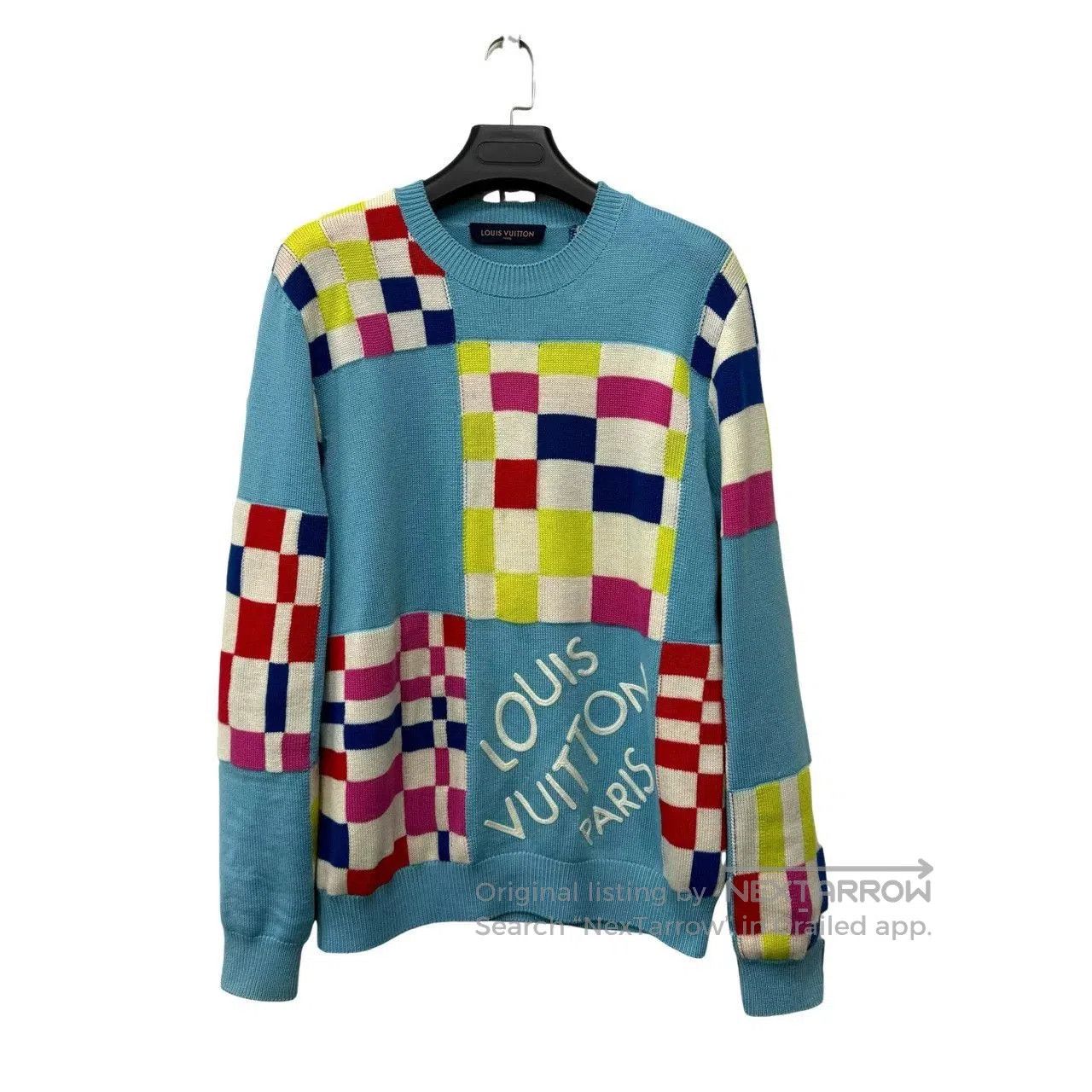 Louis Vuitton Louis Vuitton LV Blue Check Logo Knit Sweater. Size US M / EU 48-50 / 2 - 1 Thumbnail