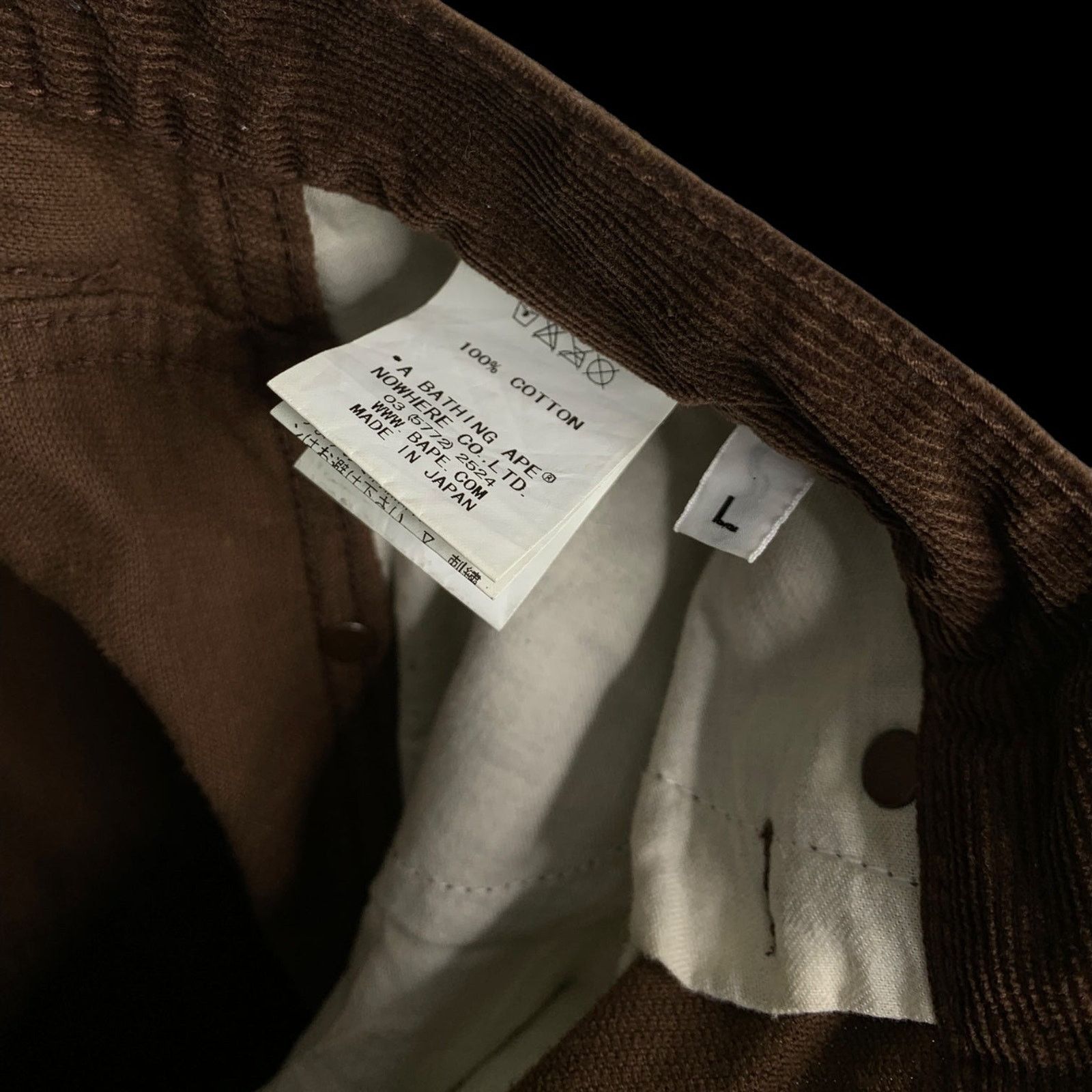 Bape OG Corduroy Pants (Brown) | L (~34) Size US 34 / EU 50 - 8 Thumbnail