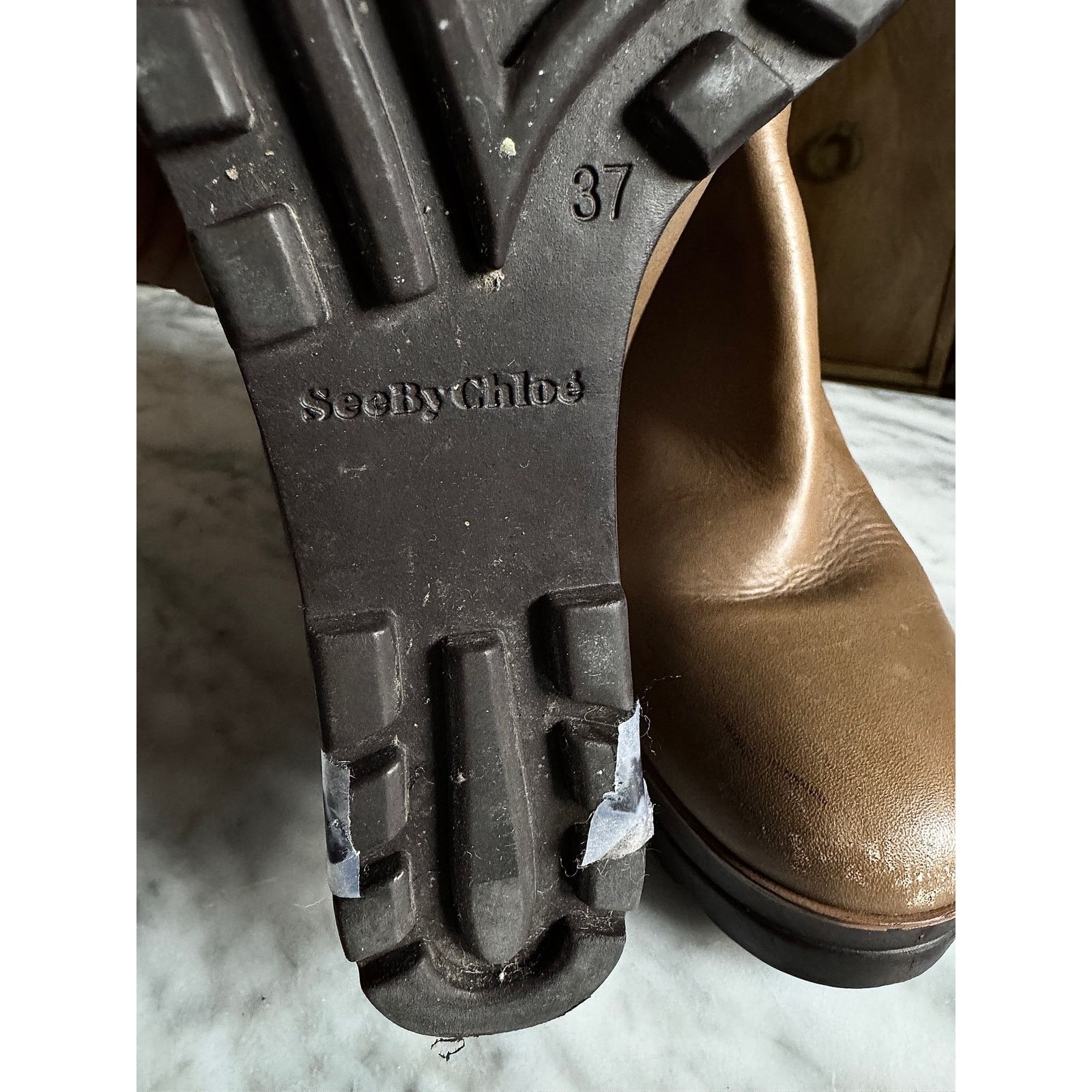 See by Chloe See by Chloé Bootie Wedge Taupe High Heel Size US 6.5 / IT 36.5 - 4 Thumbnail